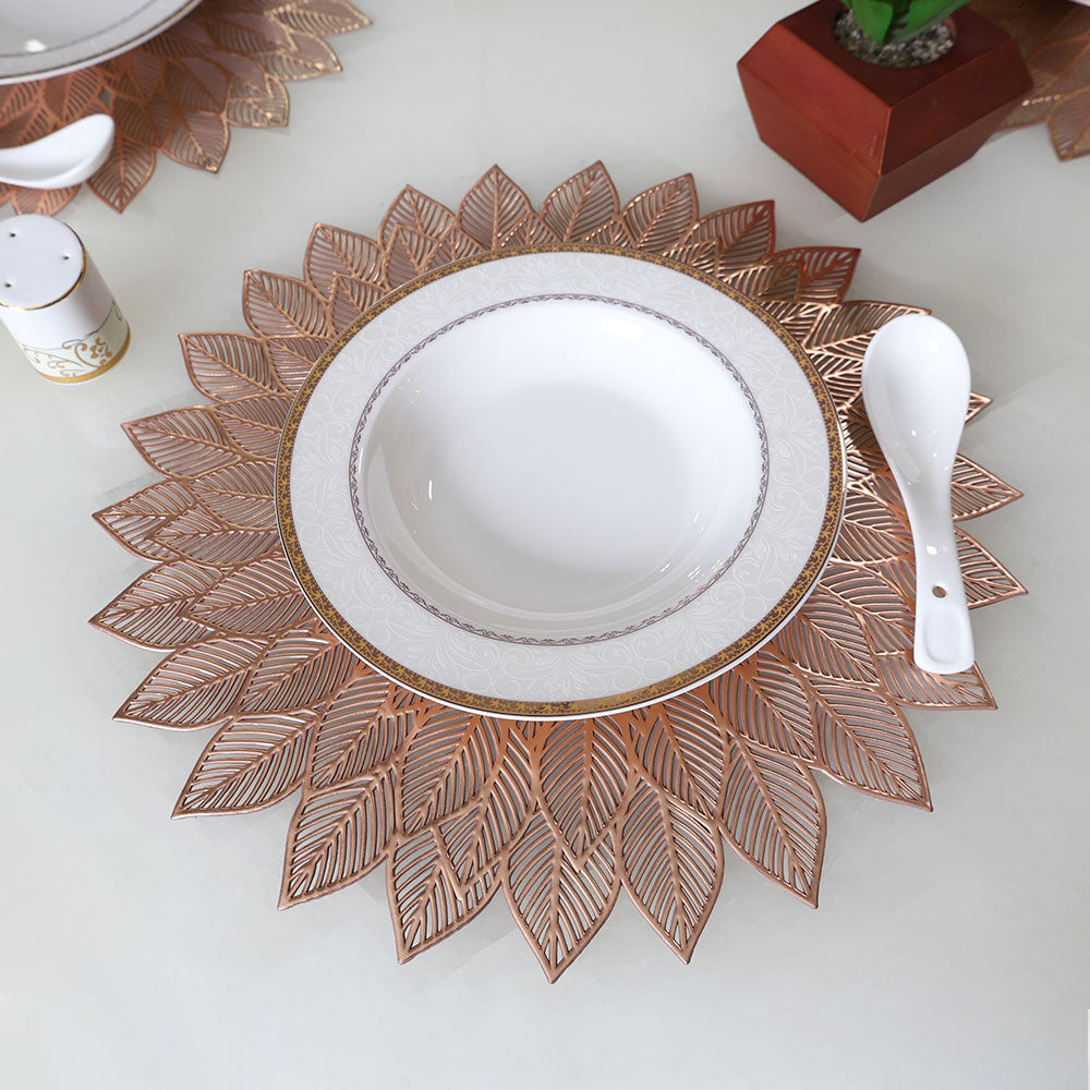 MAARK LEATHER PLACE MAT ROUND CC