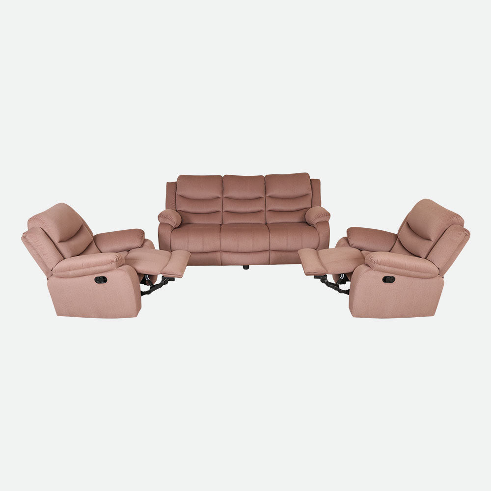 MAARK MANUAL RECLINER FABRIC SOFA SET (3+1R+1R)  MAGILCHI