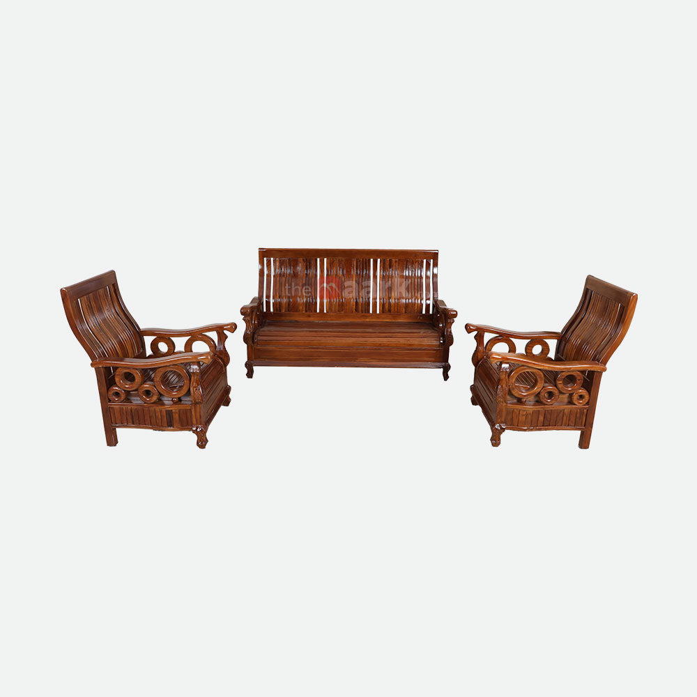 MAARK WOODEN SOFA SET (3+1+1) S-32 WCF
