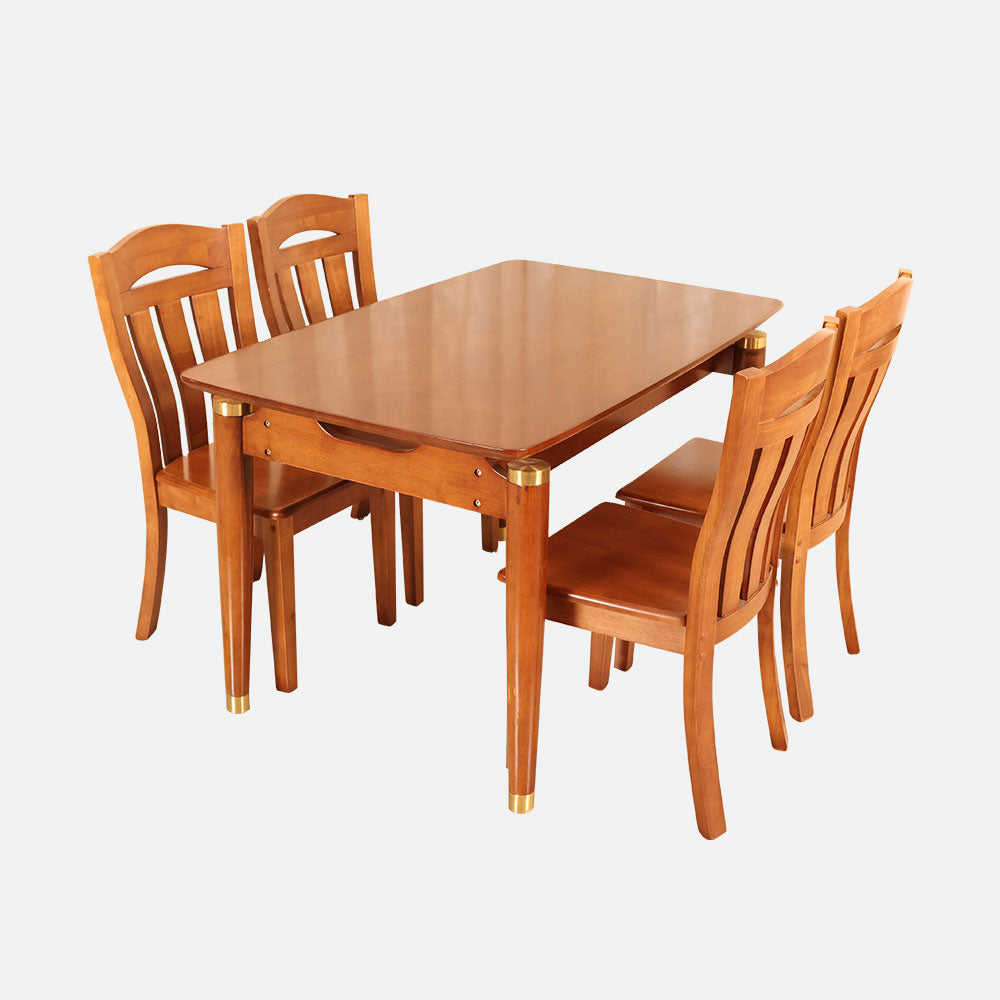 MAARK WOODEN TOP 4 SEATER DINING SET 203-890 HT