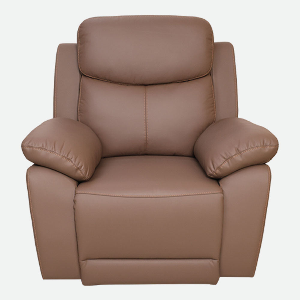 MAARK MOTORIZED RECLINER LEATHER SOFA SET 3R+2R+1R 1406 - CAMEL HT