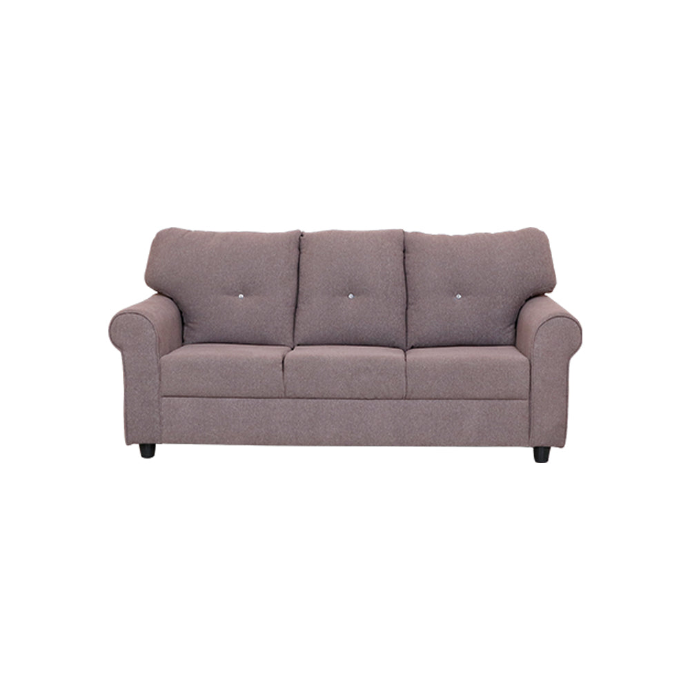 MAARK FABRIC THREE SEATER SOFA LINGA BROWN COLOUR
