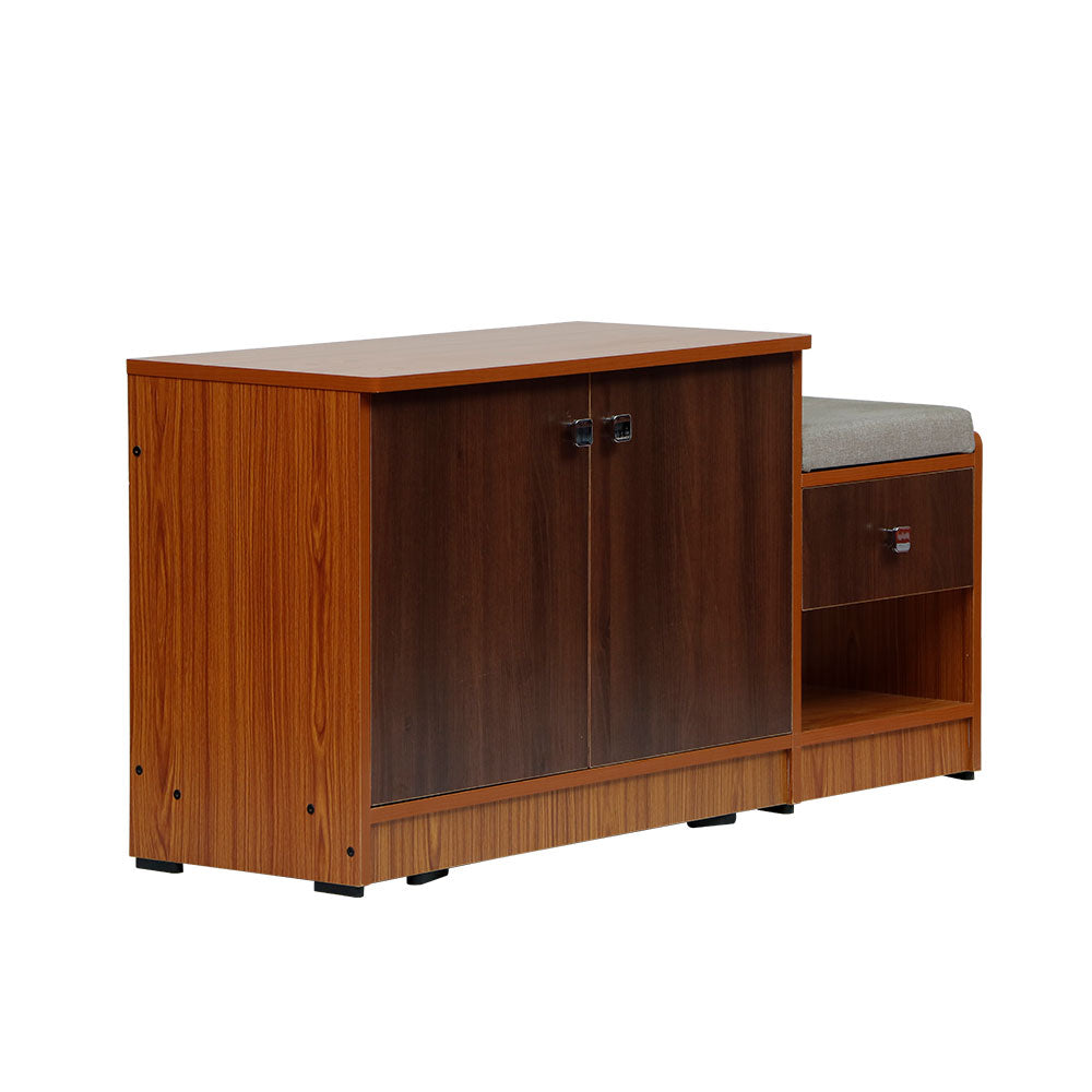 MAARK OLIVE SHOE RACK WITH SEATING