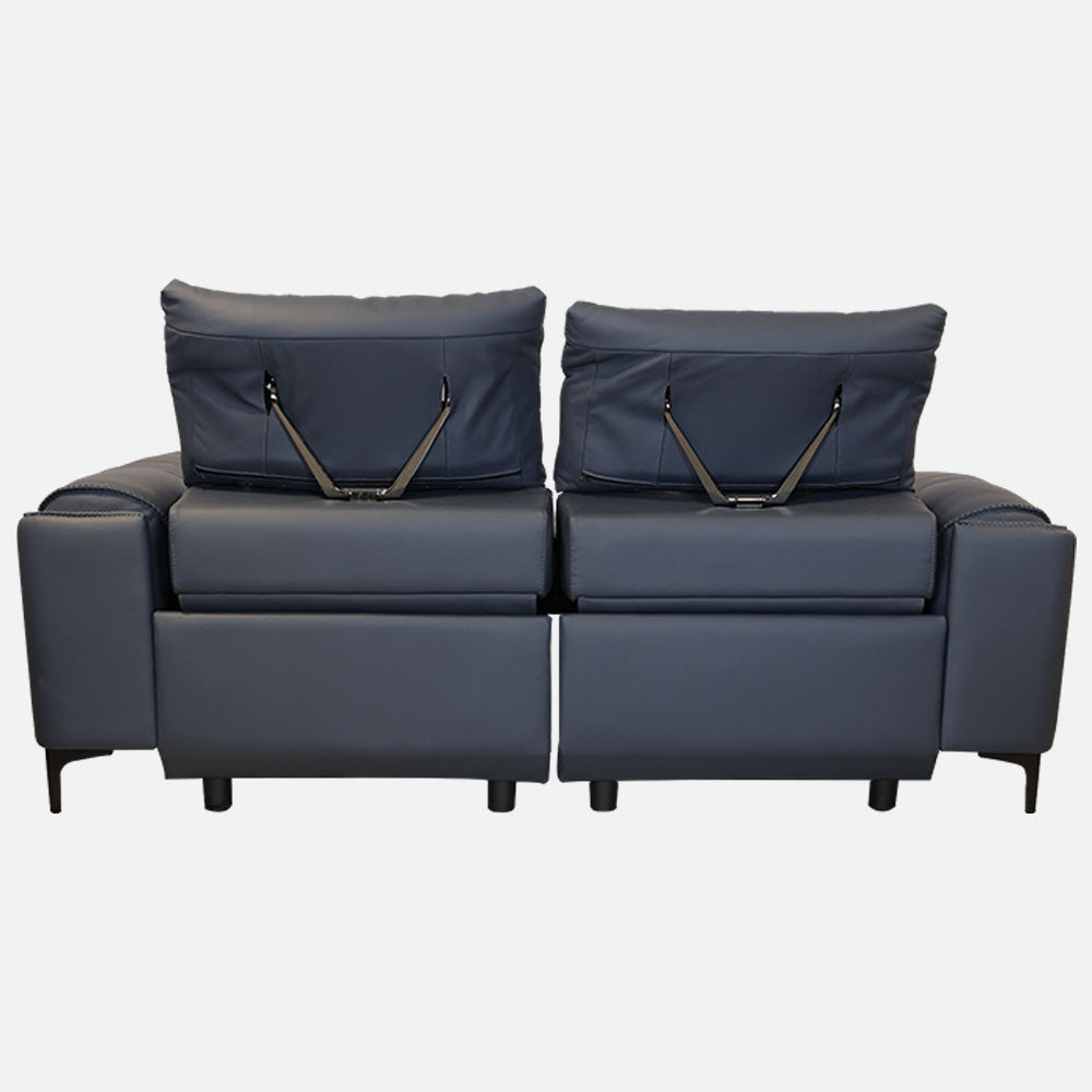 MAARK MOTORIZED RECLINER LEATHER SOFA SET (3R+2R) 2002 D.BLUE COLOUR HT