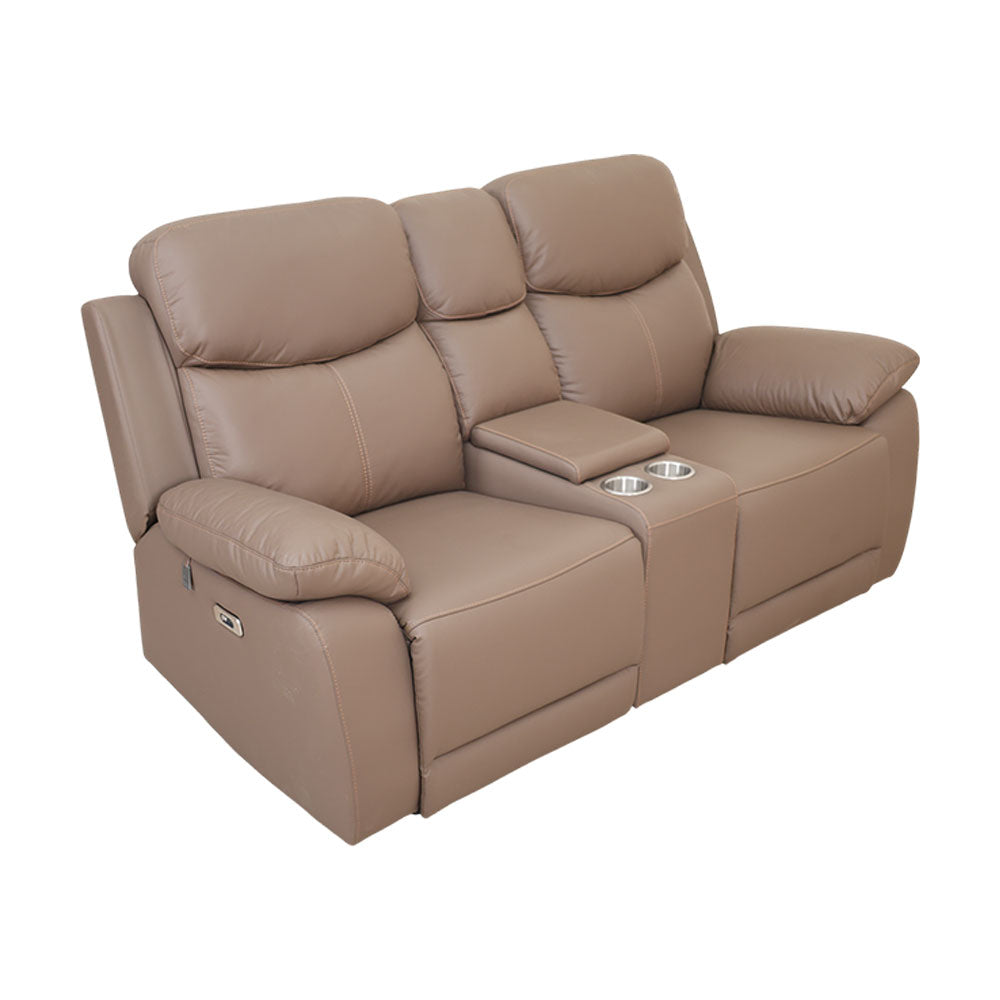 MAARK MOTORIZED RECLINER LEATHER SOFA SET (3R+2R+1R) 1406-CAMEL HT