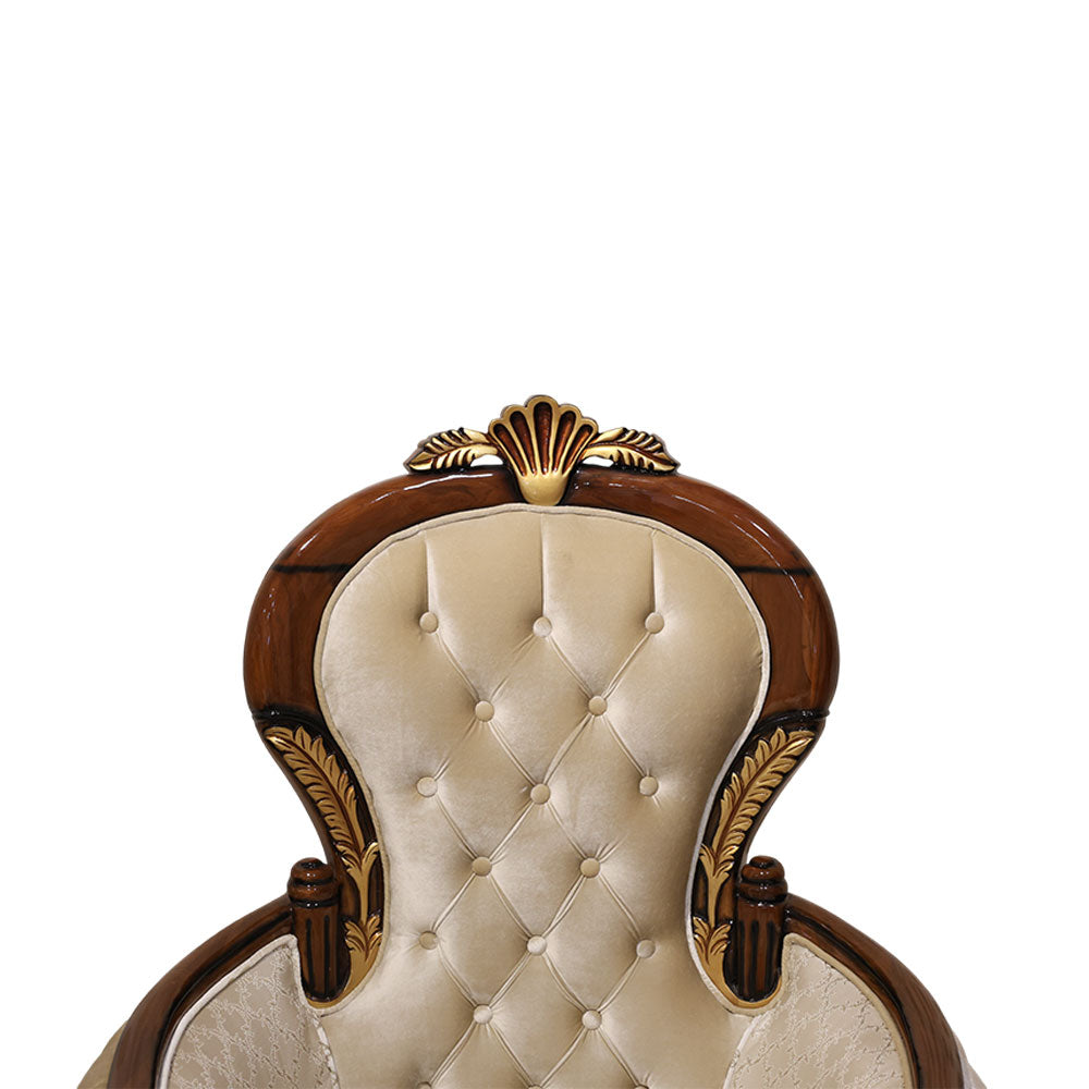 MAARK PALACE SOFA SET (3+2+2+1+1)WHITE GOLD BF