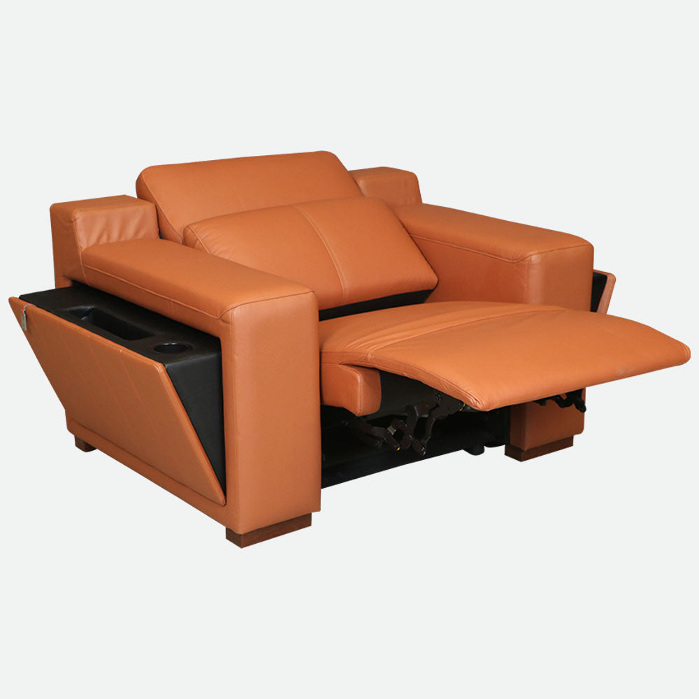 MAARK MOTORIZED RECLINER LEATHER SOFA SET (3R+2R+1R) 8356 TAN COLOUR HT