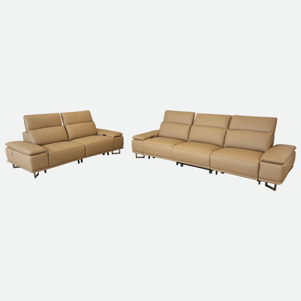 MAARK MOTORIZED RECLINER LEATHER SOFA SET (3R+2R) 2310 CAPPUCINO COLOUR HT