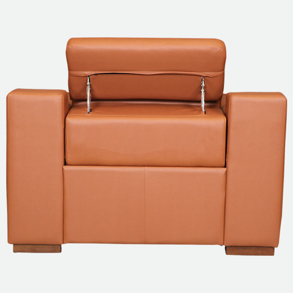 MAARK MOTORIZED RECLINER LEATHER SOFA SET (3R+2R+1R) 8356 TAN COLOUR HT