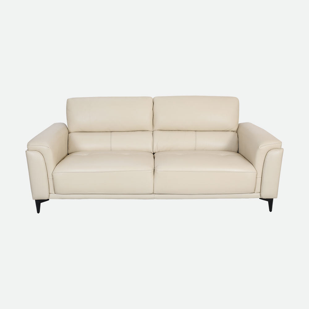 MAARK LEATHER SOFA SET (3+2+1) F2412 CREAM COLOUR HT