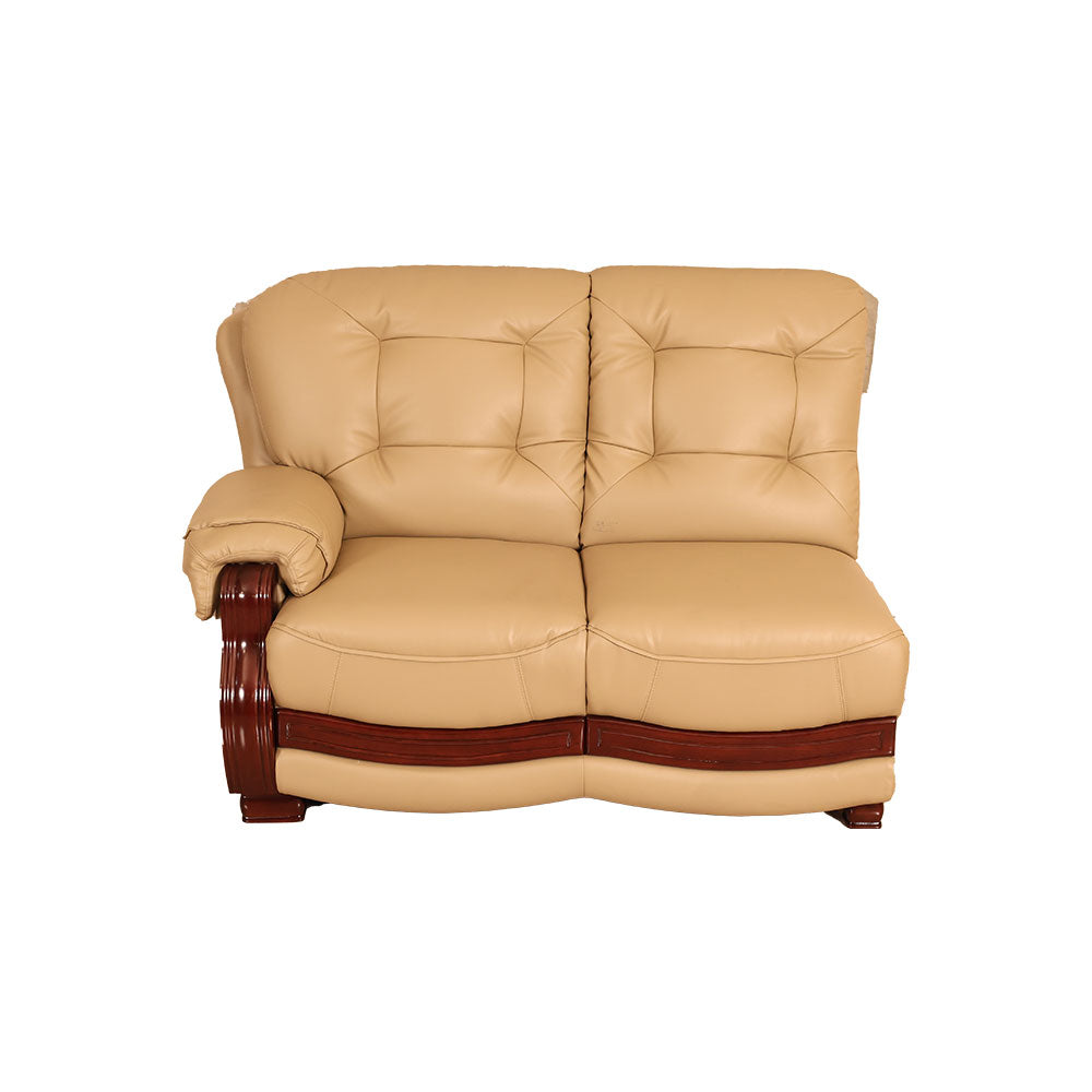 MAARK LEATHERETTE CORNER SOFA 5 SEATER DOMINGO MOCHA COLOUR HT