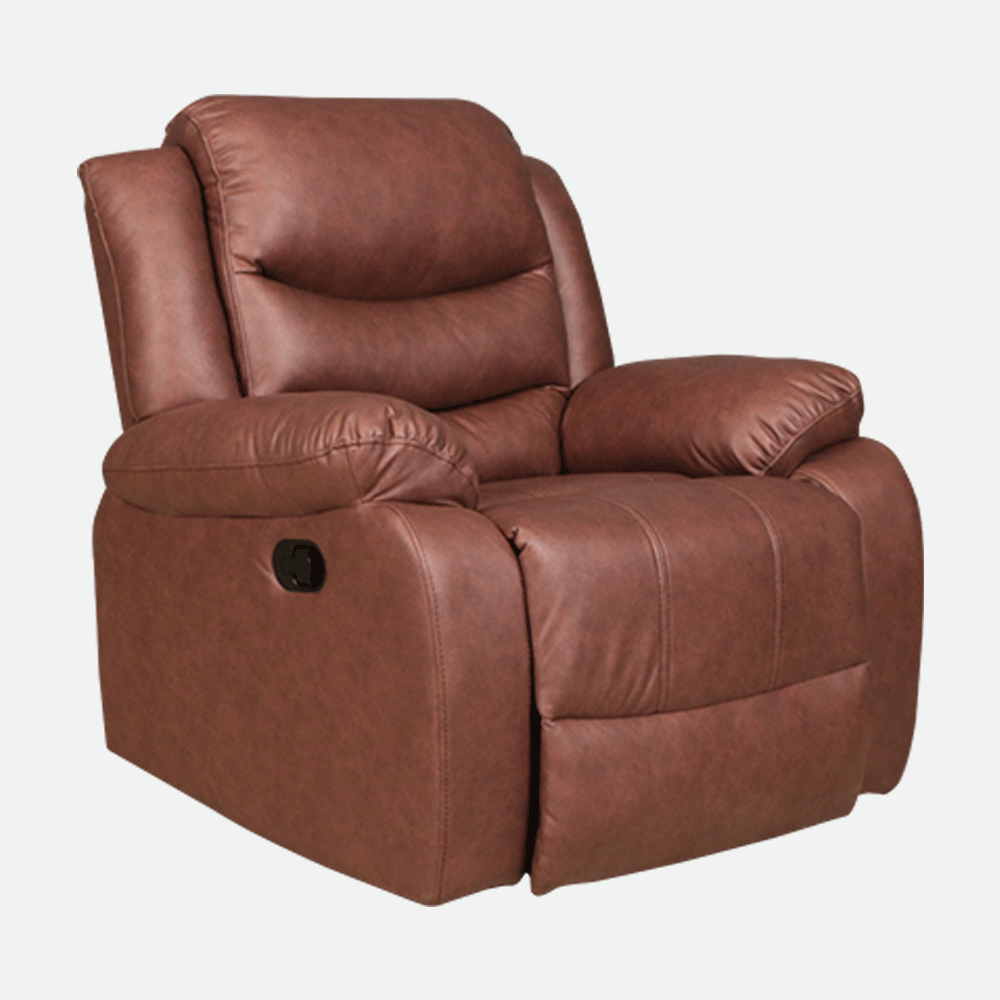 MAARK MANUAL RECLINER FABRIC SOFA SET (3+1R+1R)  MAGILCHI BROWN COLOUR