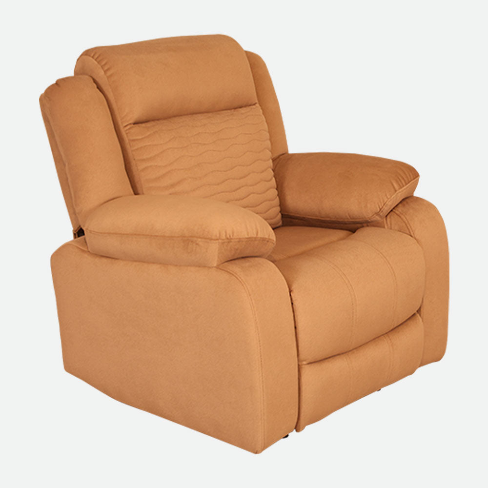 MAARK MANUAL RECLINER FABRIC SOFA SINGLE SEATER WAVE