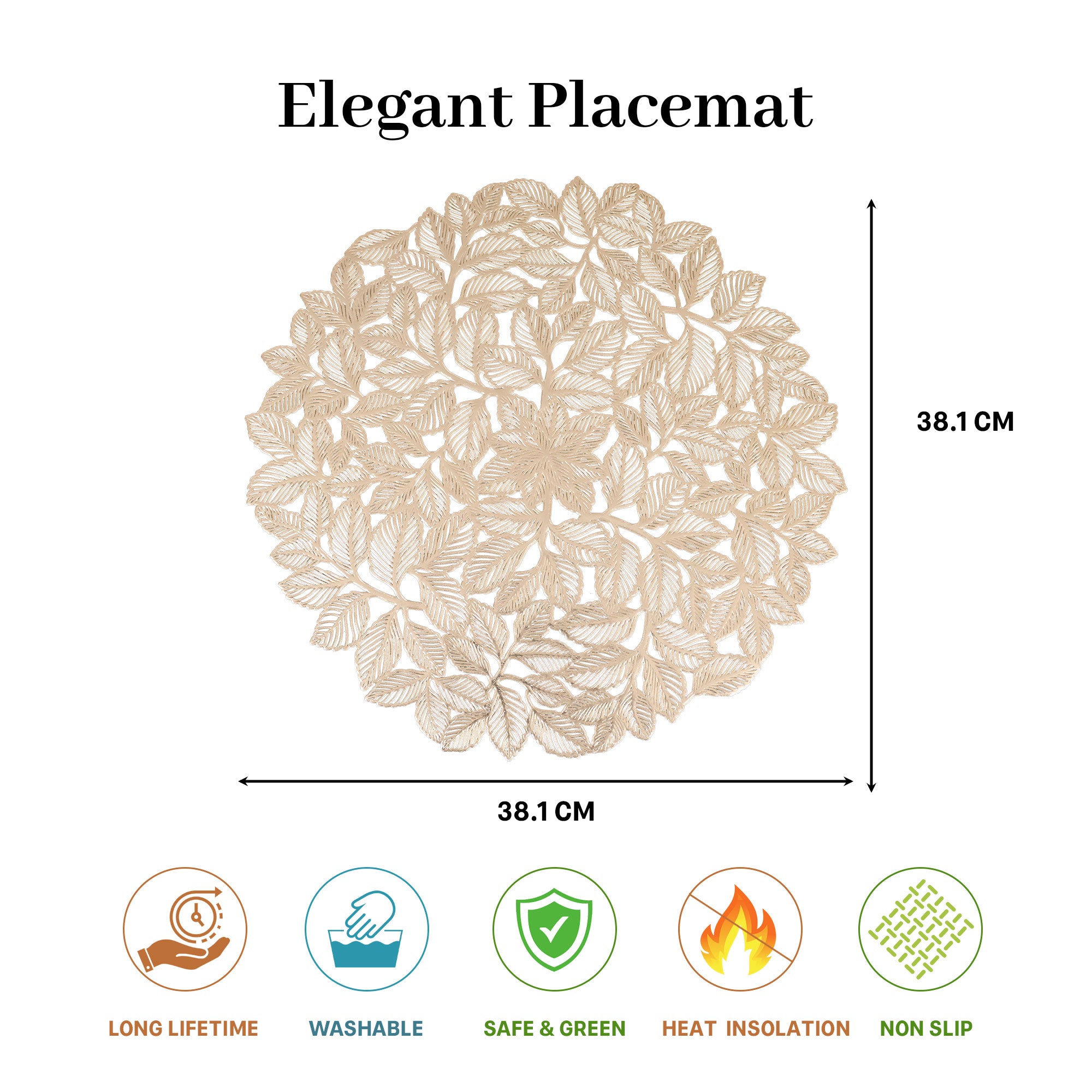 MAARK LEATHER PLACE MAT ROUND @18% CC