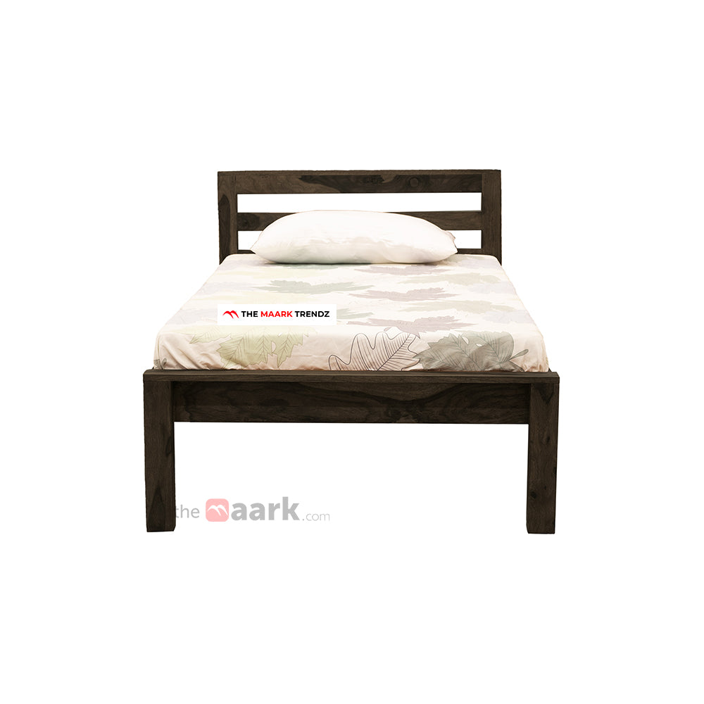 MAARK SHEESHAM WOOD SINGLE BED (3*6) 3133 STONE FINISH SV