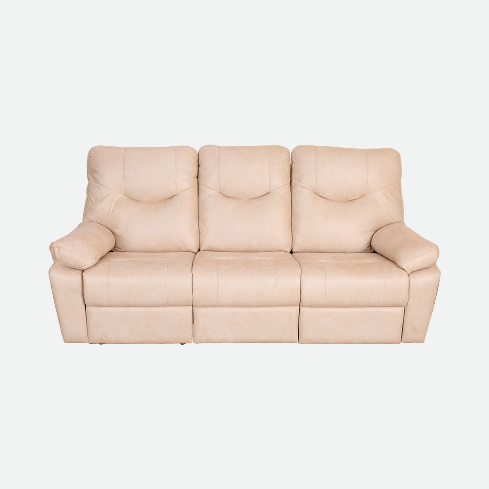 MAARK MANUAL RECLINER FABRIC SOFA SET (3R+1R+1R) S0123 WHITE COLOUR HT