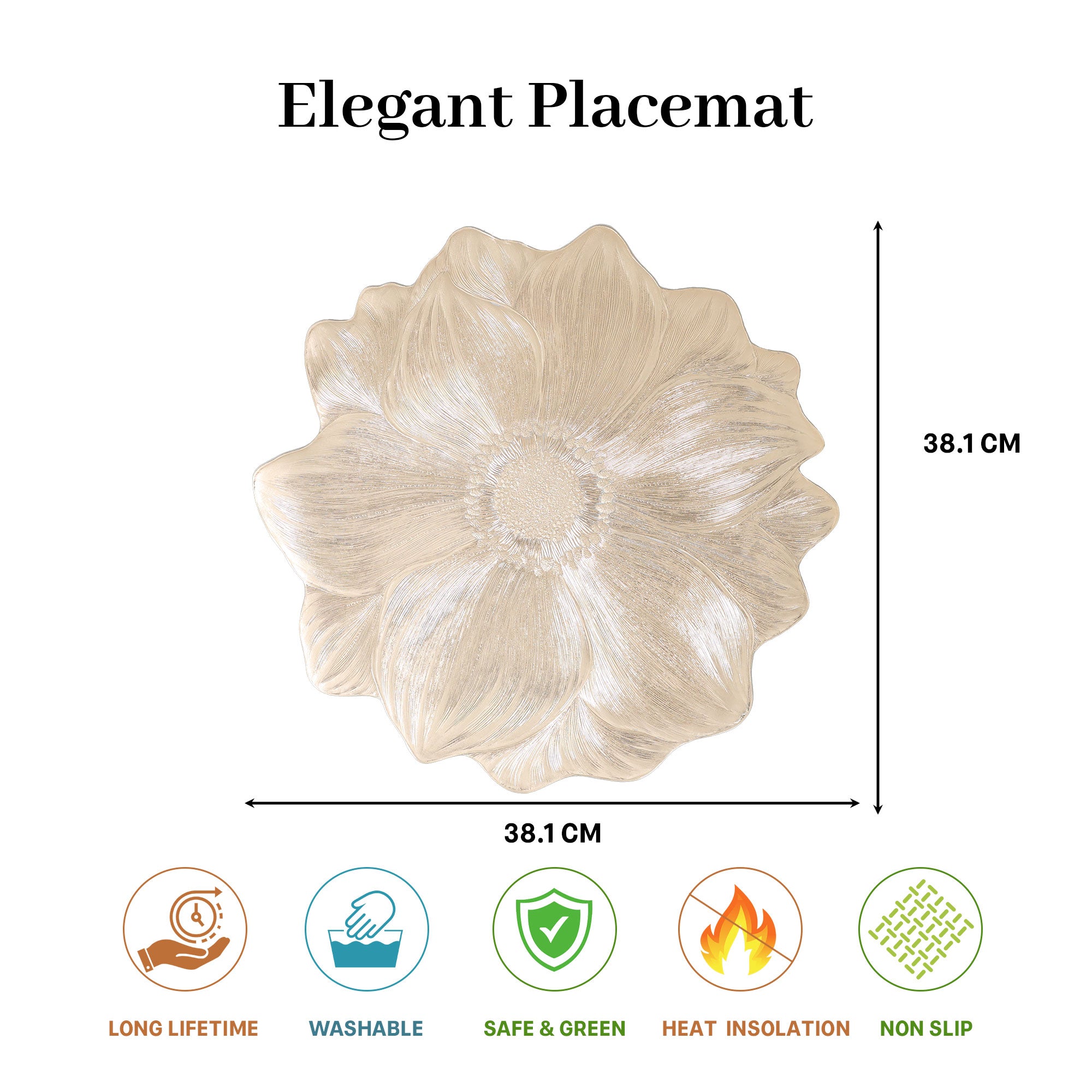 MAARK LEATHER PLACE MAT ROUND @18% CC