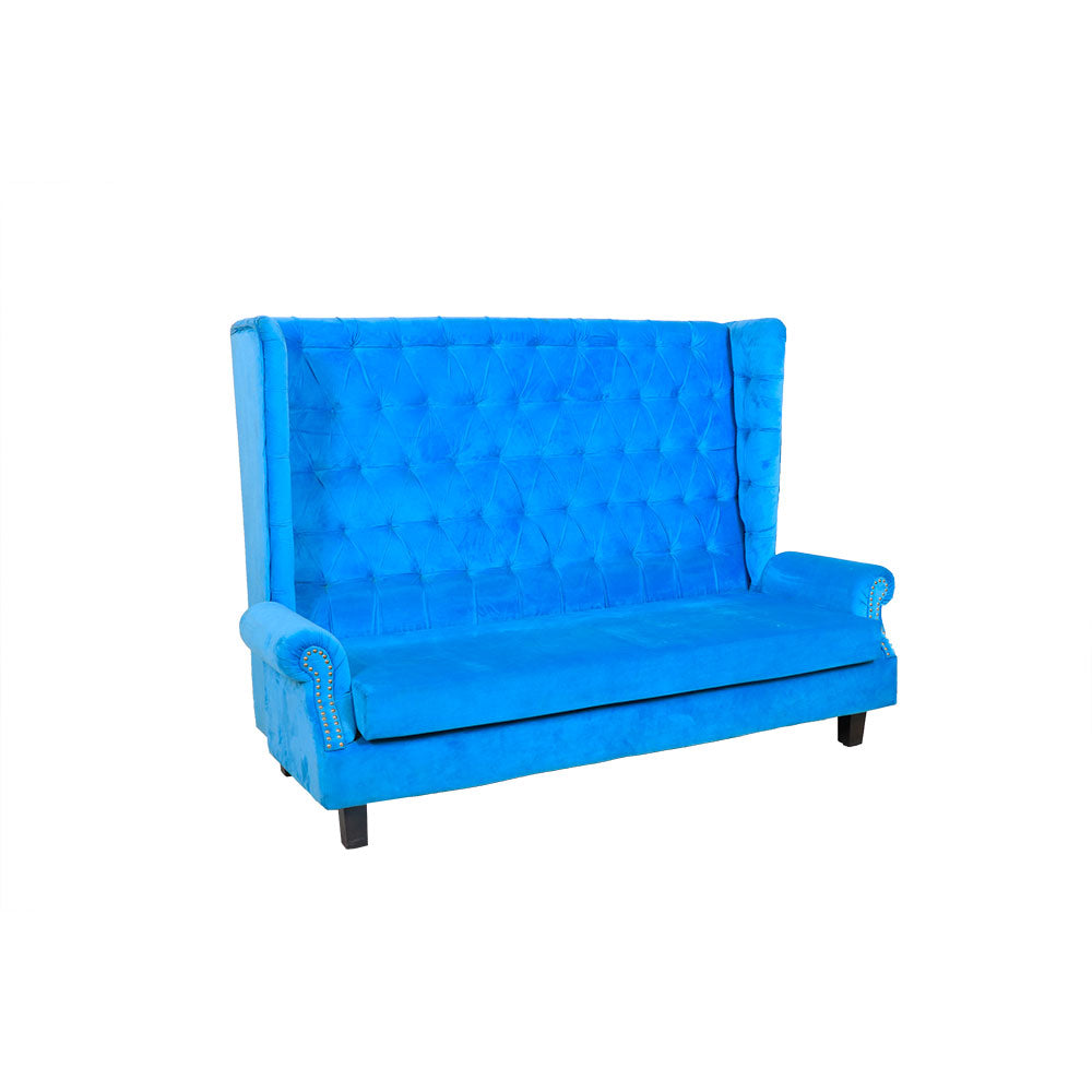 MAARK FABRIC THREE SEATER SOFA JANEEL BLUE COLOUR