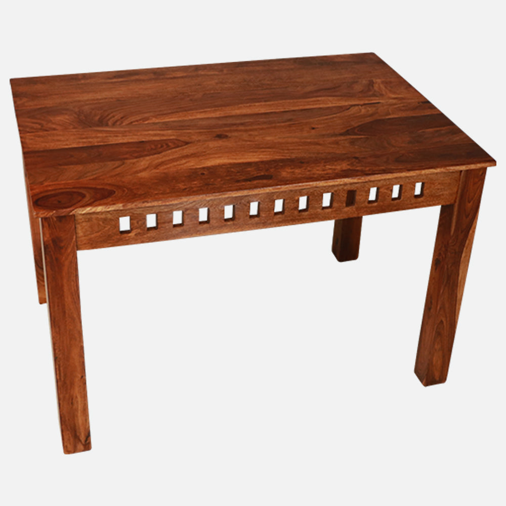 MAARK SHEESHAM WOOD 4 SEATER DINING SET (3.75*2.5) 1120 NATURAL FINISH SV