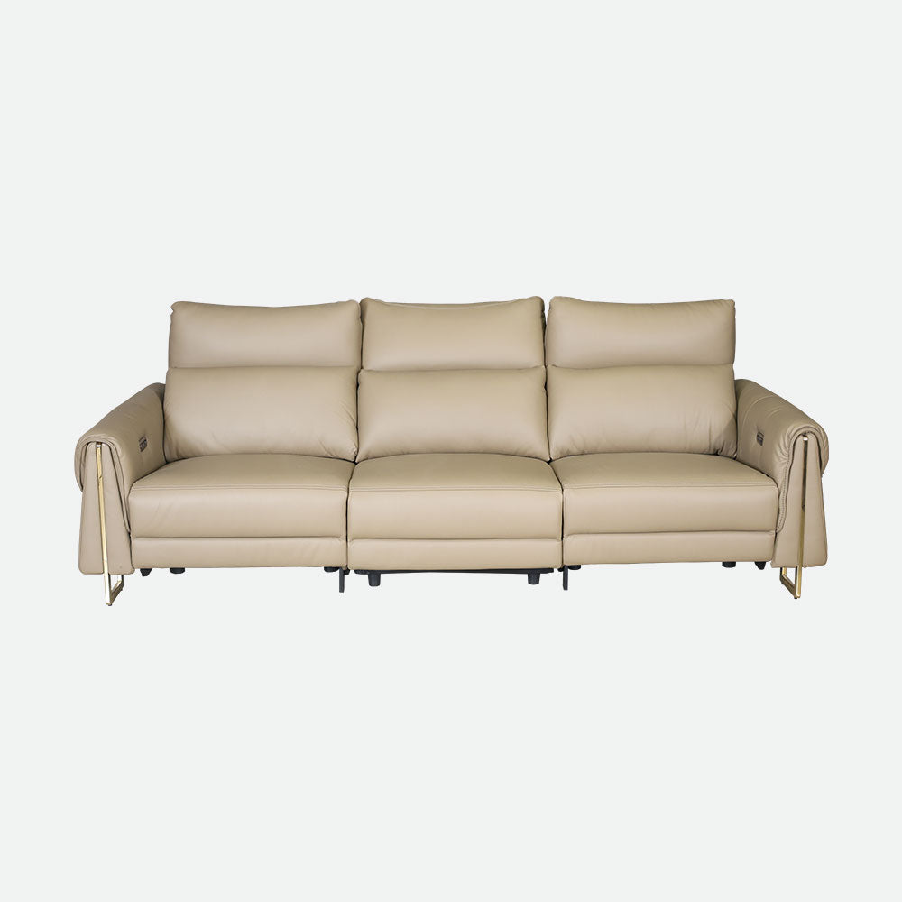 MAARK MOTORIZED RECLINER LEATHER SOFA SET (3R+2R) 2263 CAPPUCINO COLOUR HT