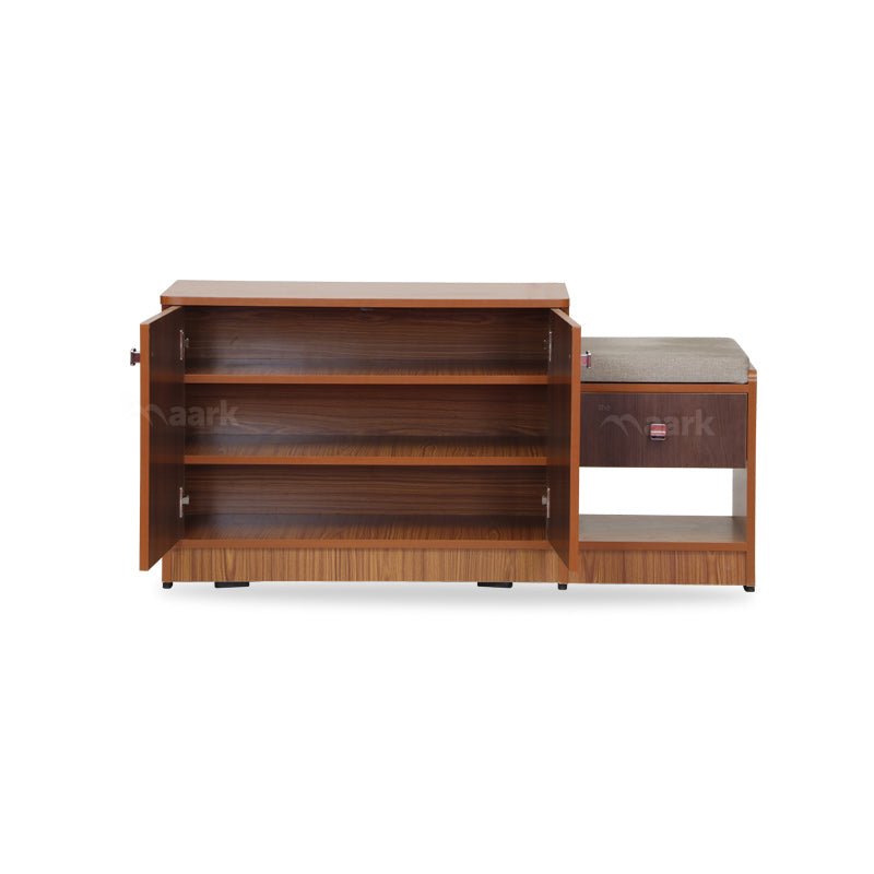 MAARK OLIVE SHOE RACK WITH SEATING