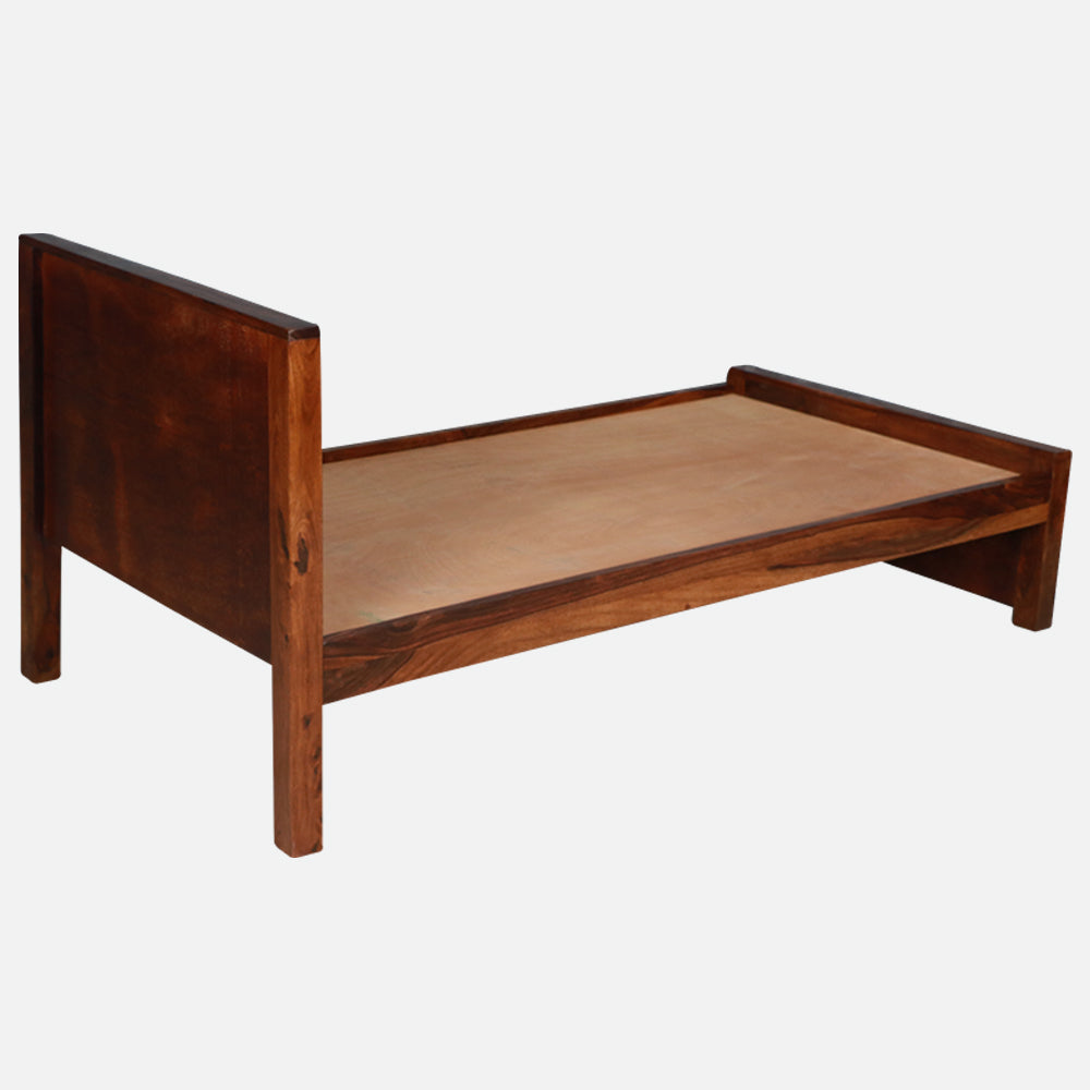 MAARK SHEESHAM WOOD SINGLE BED (3*6) 3056 NATURAL FINISH SV