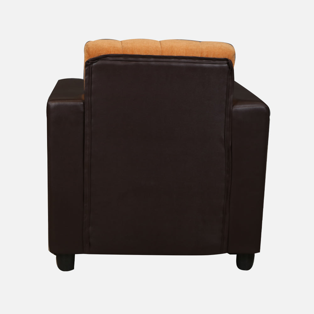 MAARK FABRIC SOFA SET (3+1+1) HACKSAW ORANGE COLOUR