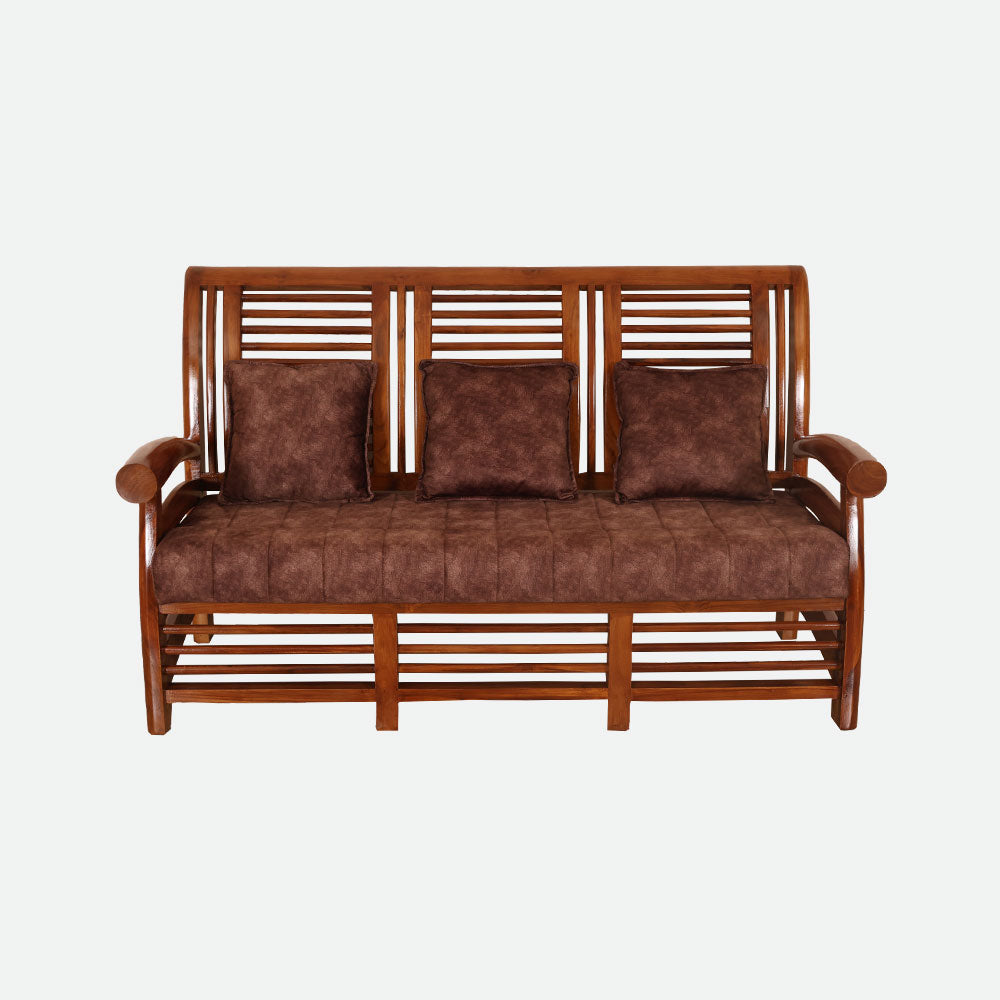 MAARK WOODEN SOFA SET (3+1+1) S-28 WCF