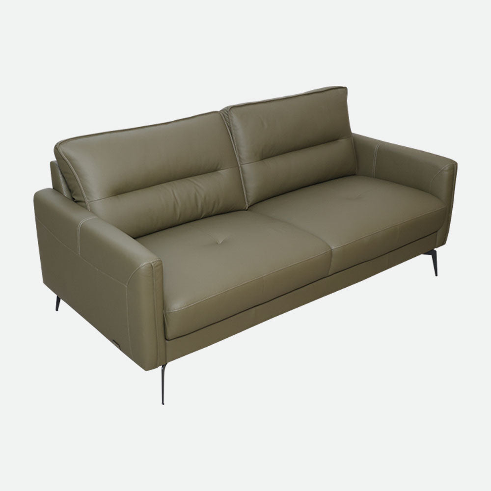 MAARK LEATHER SOFA SET (3+2) 6041 OLIVE GREEN ML