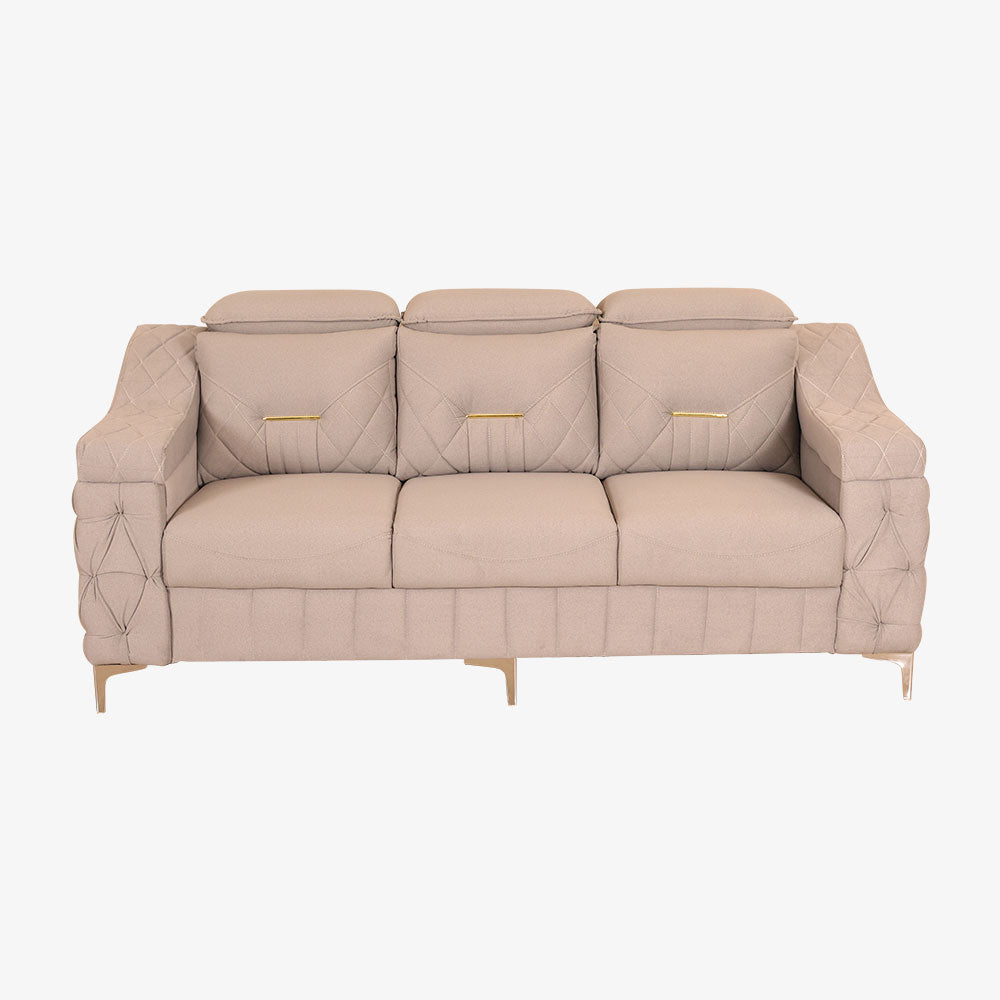 MAARK FABRIC SOFA SET (3+1+1) CAMEL BACK