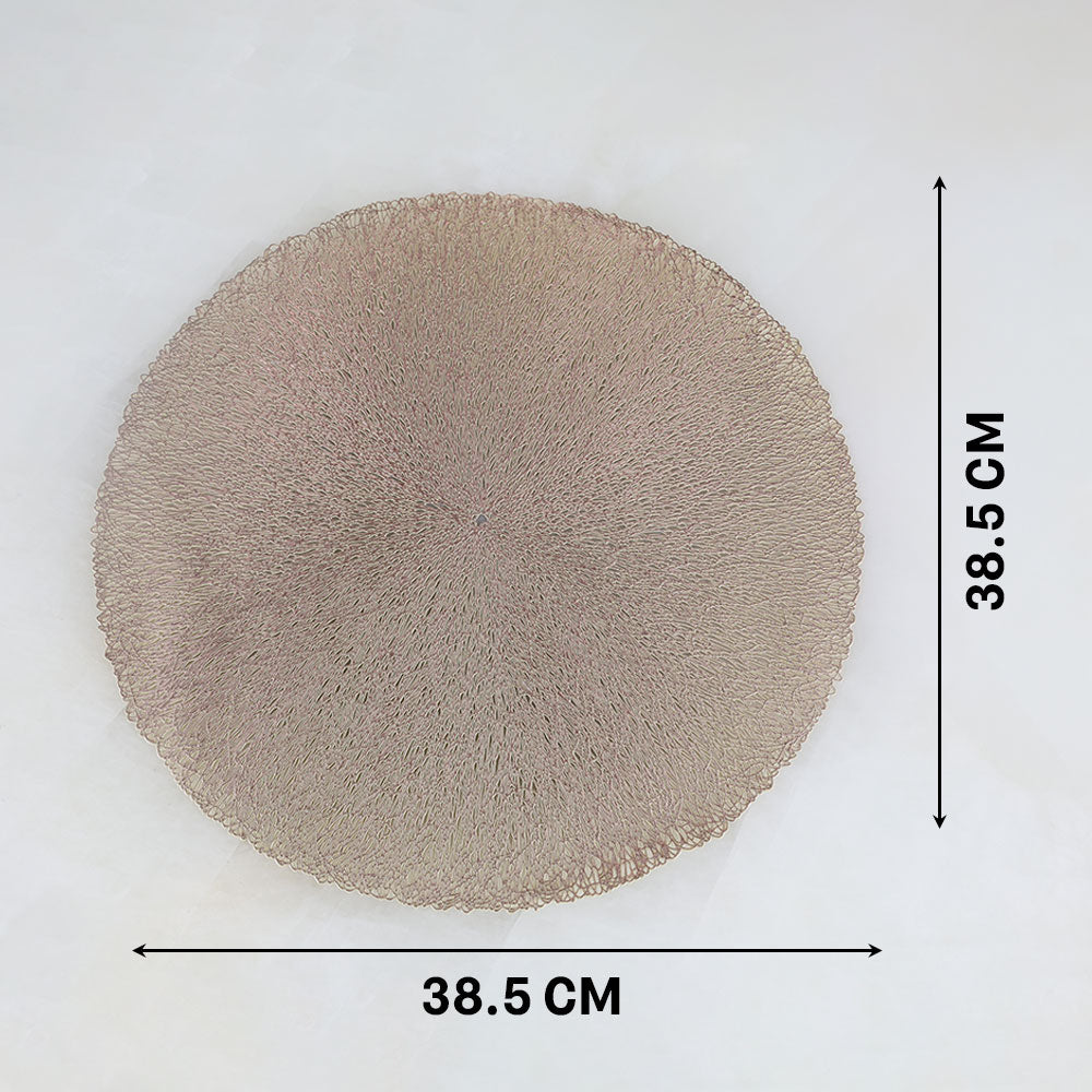 MAARK LEATHER PLACE MAT ROUND CC