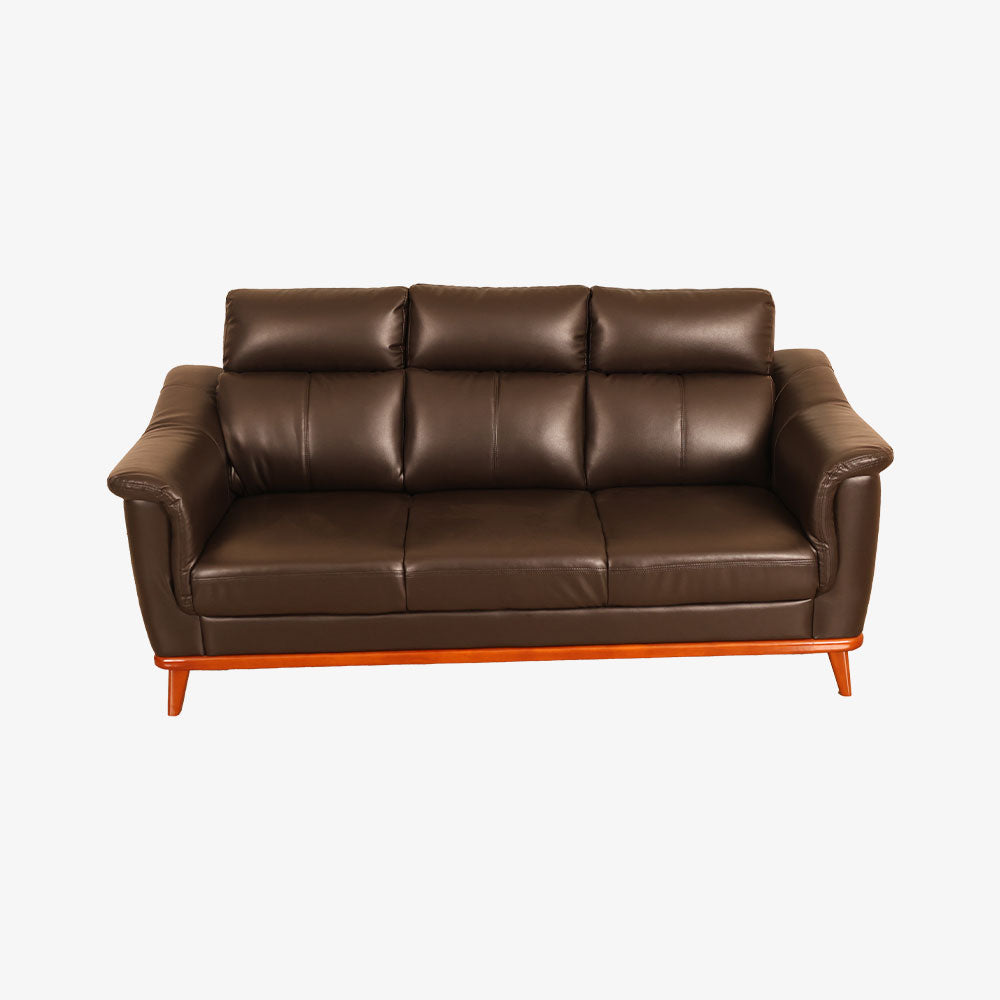 MAARK LEATHERETTE SOFA SET (3+1+1) CERMAI MAROON COLOUR HT