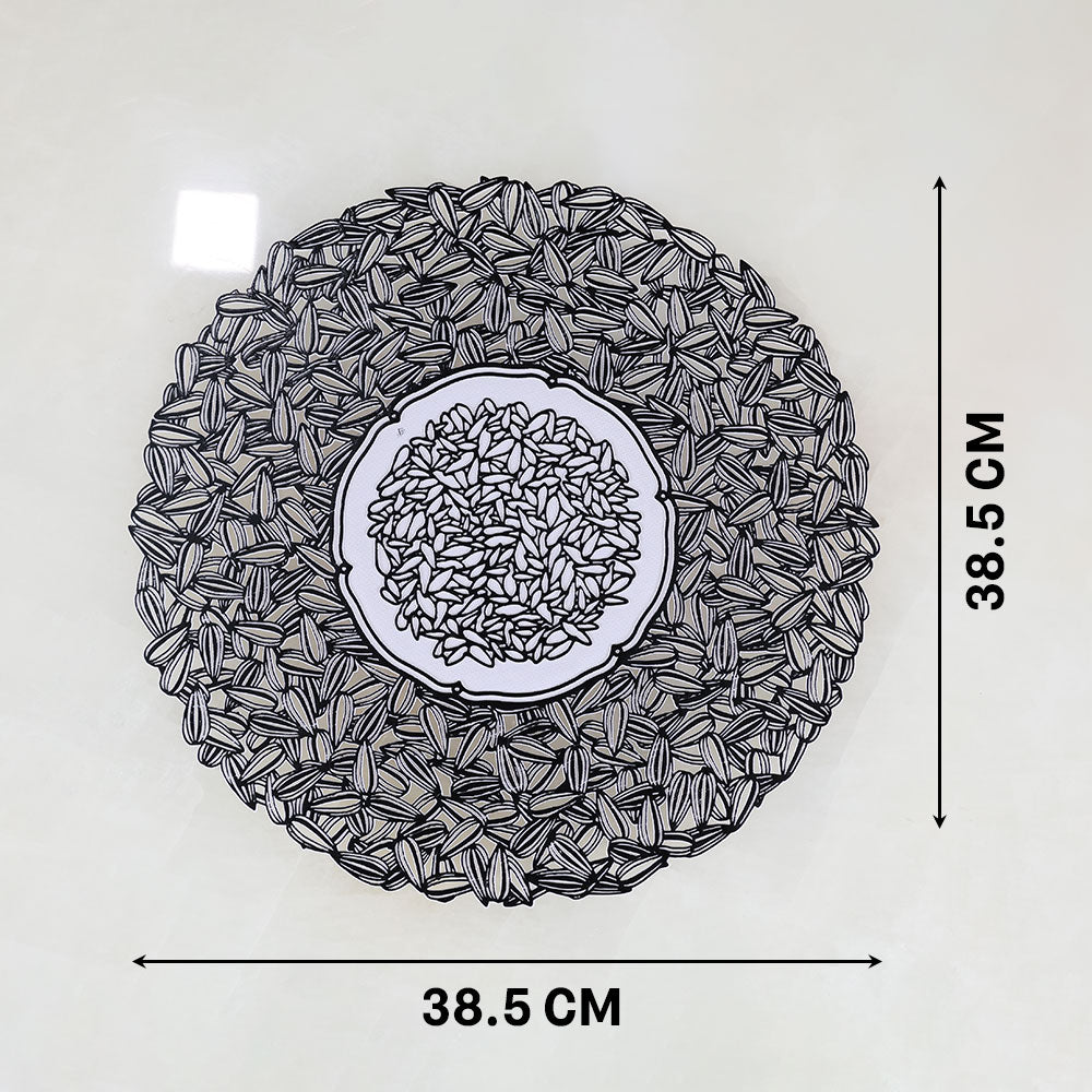 MAARK LEATHER PLACE MAT ROUND CC