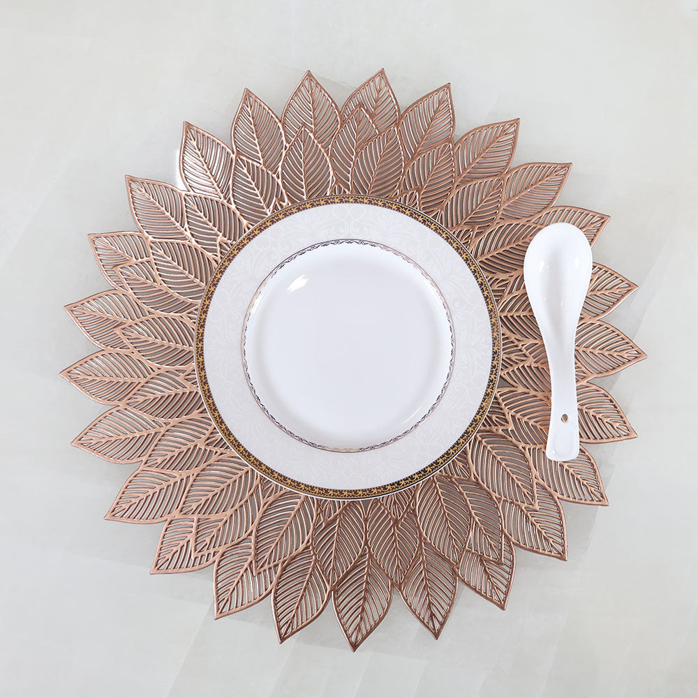 MAARK LEATHER PLACE MAT ROUND CC