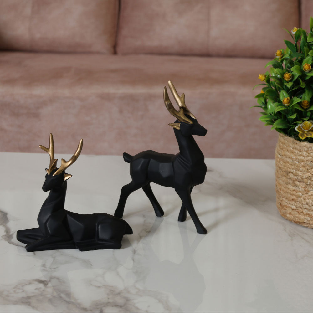 MAARK STATUE DEER SET OF 2 EH