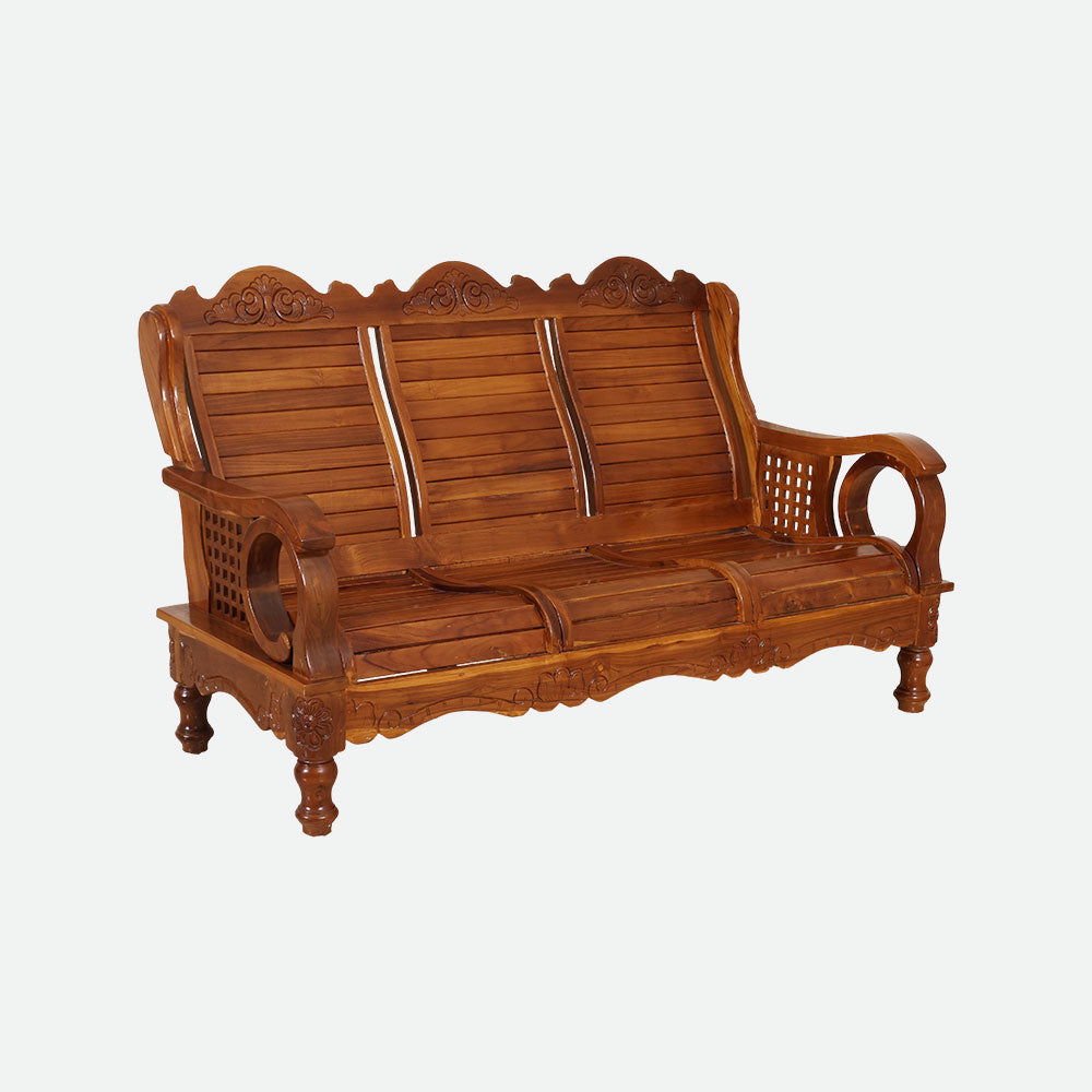 MAARK WOODEN SOFA SET (3+1+1) S-40 WCF