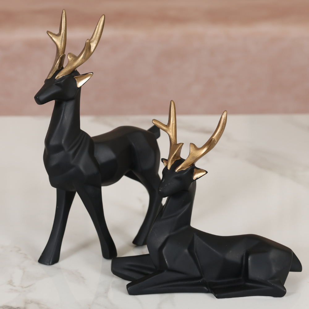 MAARK STATUE DEER SET OF 2 EH