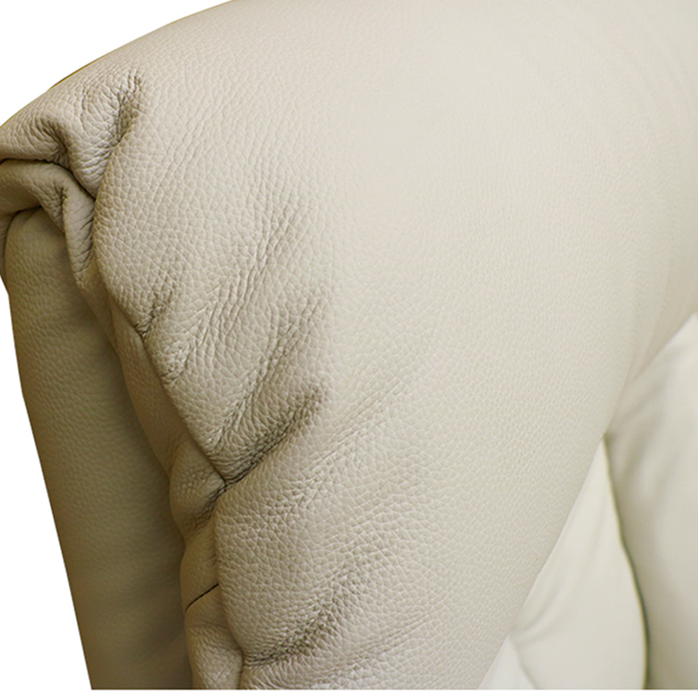 MAARK MOTORIZED RECLINER LEATHER SOFA SINGLE SEATER 06 BEIGE COLOUR HT