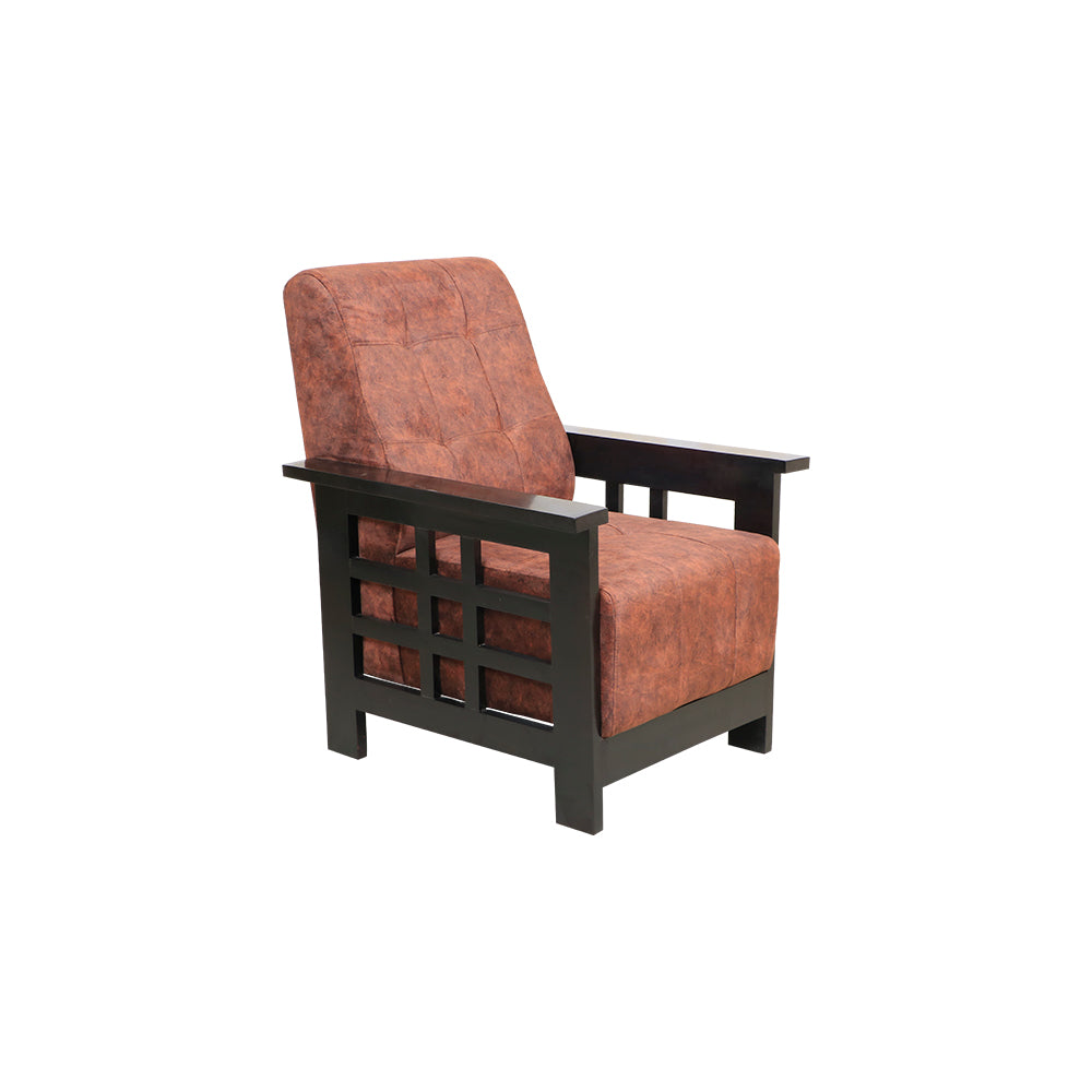 MAARK WOODEN SOFA SET (3+1+1) DELHI WALNUT COLOUR