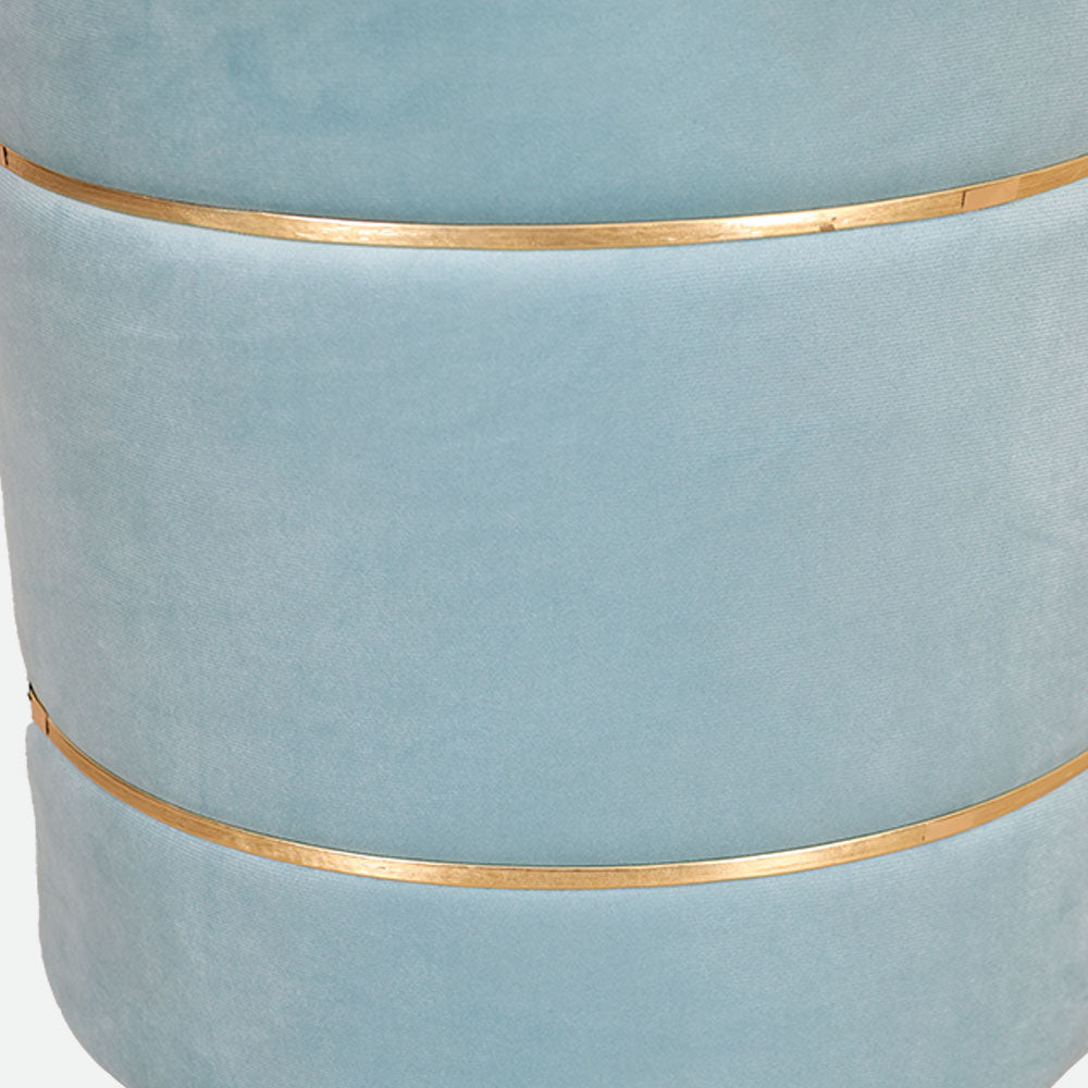 MAARK VELVET STRIPE POUF PURPLE 16*16*18" AO