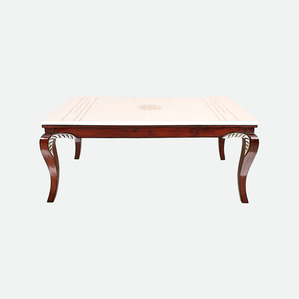 MAARK MARBLE TOP 6 SEATER DINING SET 6061 TD