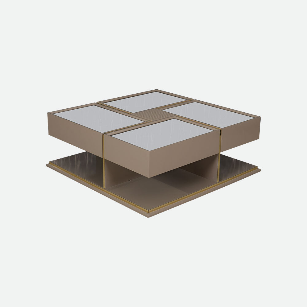 MAARK GLASS TOP COFFEE TABLE CTG-DELUXE HT