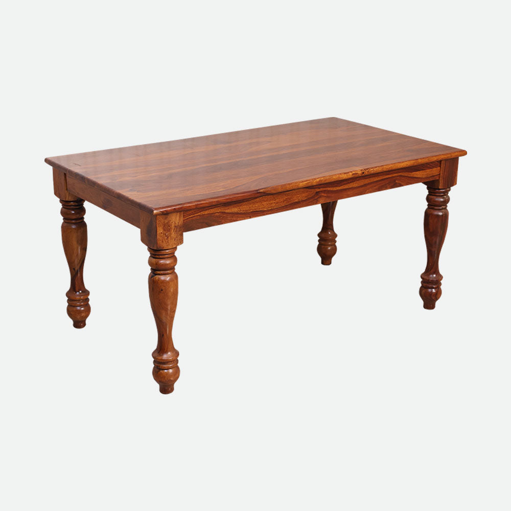 MAARK SHEESHAM WOOD 4 SEATER DINING SET (5.25*3) 1158 NATURAL FINISH  SV