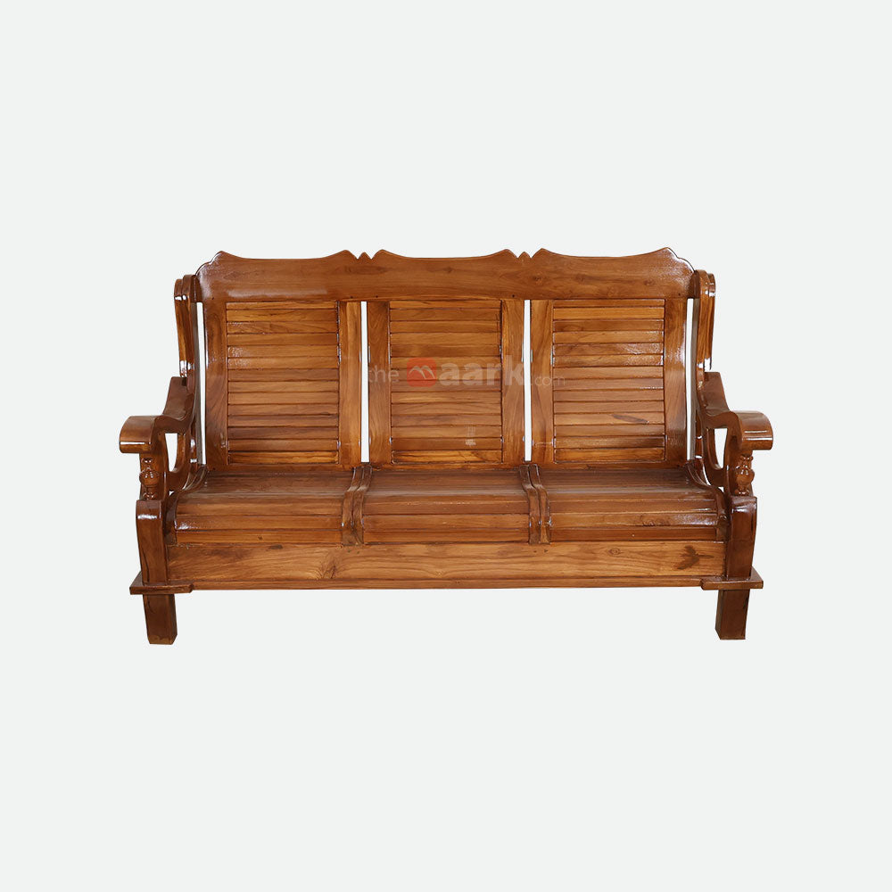 MAARK WOODEN SOFA SET (3+1+1) S-43-DRG WCF