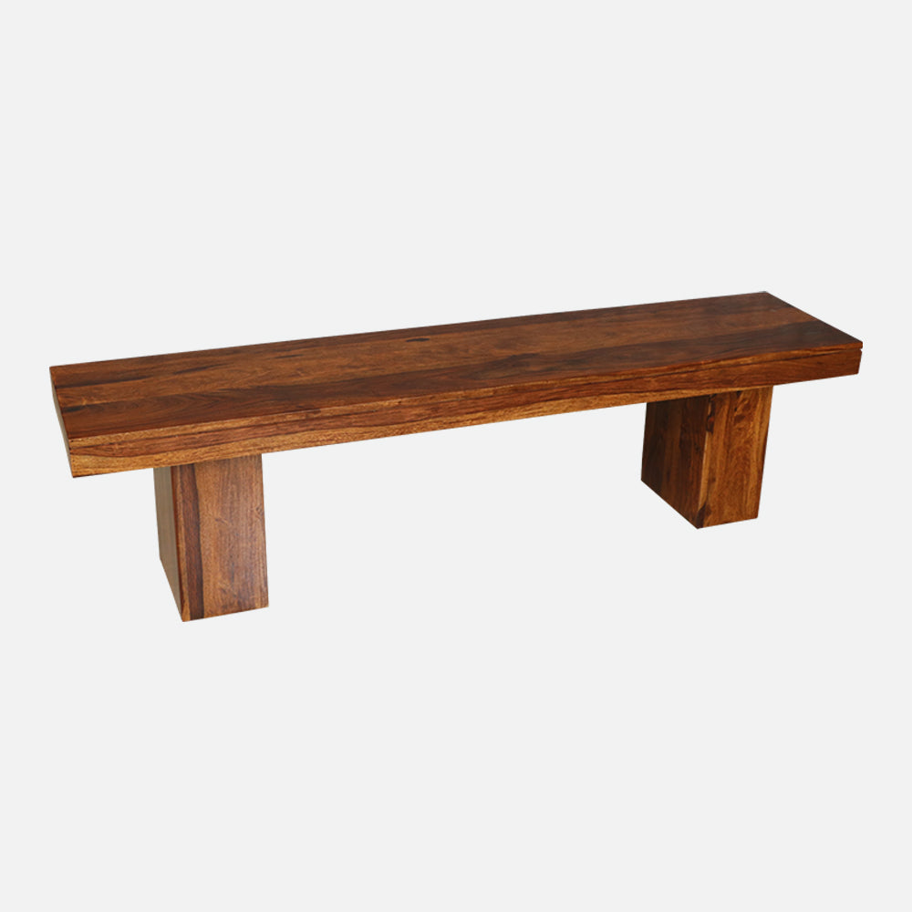 MAARK SHEESHAM WOOD DINING BENCH 7201 NATURAL FINISH SV