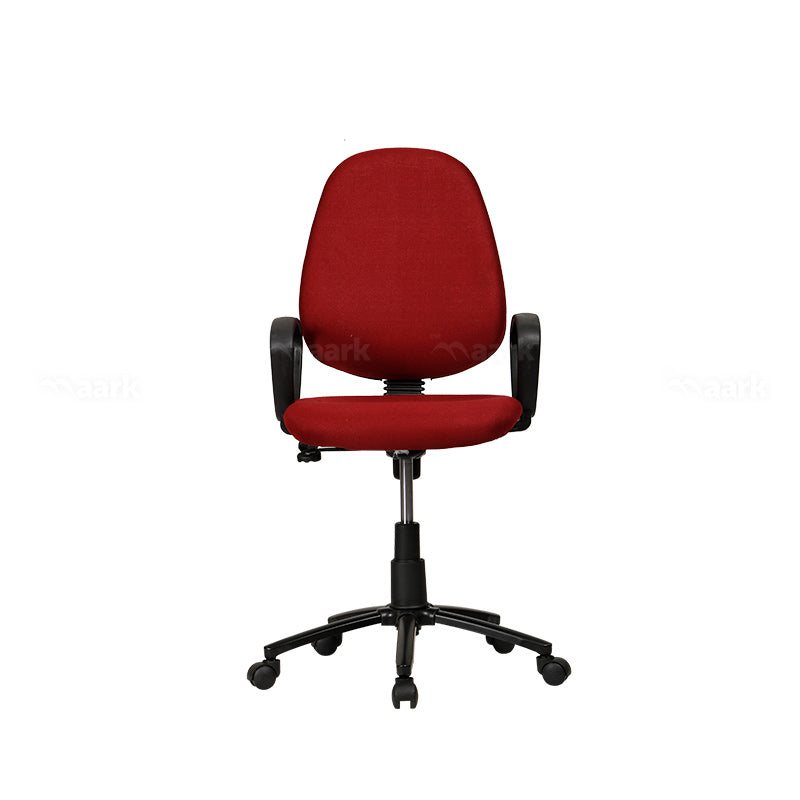 MAARK MEDIUM BACK OFFICE CHAIR WITH ABS MAROON COLOUR GF