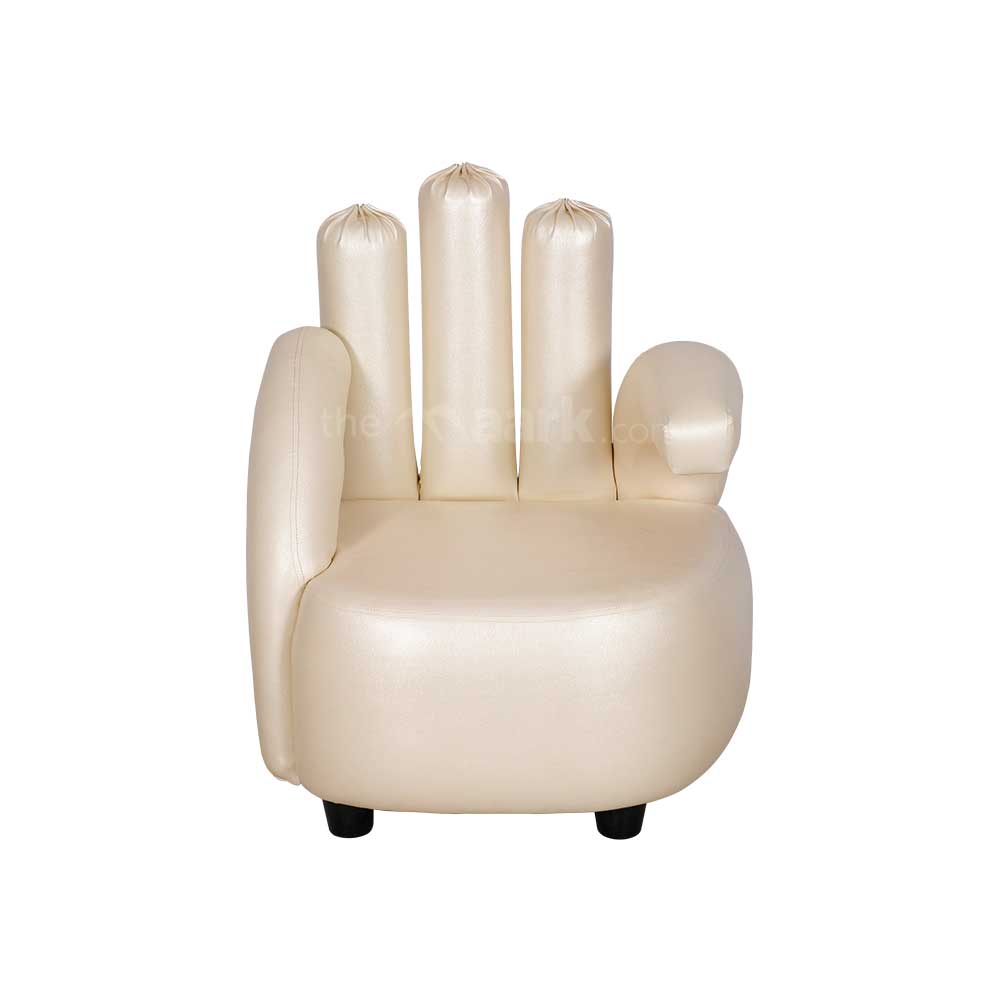 MAARK FABRIC SINGLE SEATER SOFA FINGER HALF WHITE COLOUR