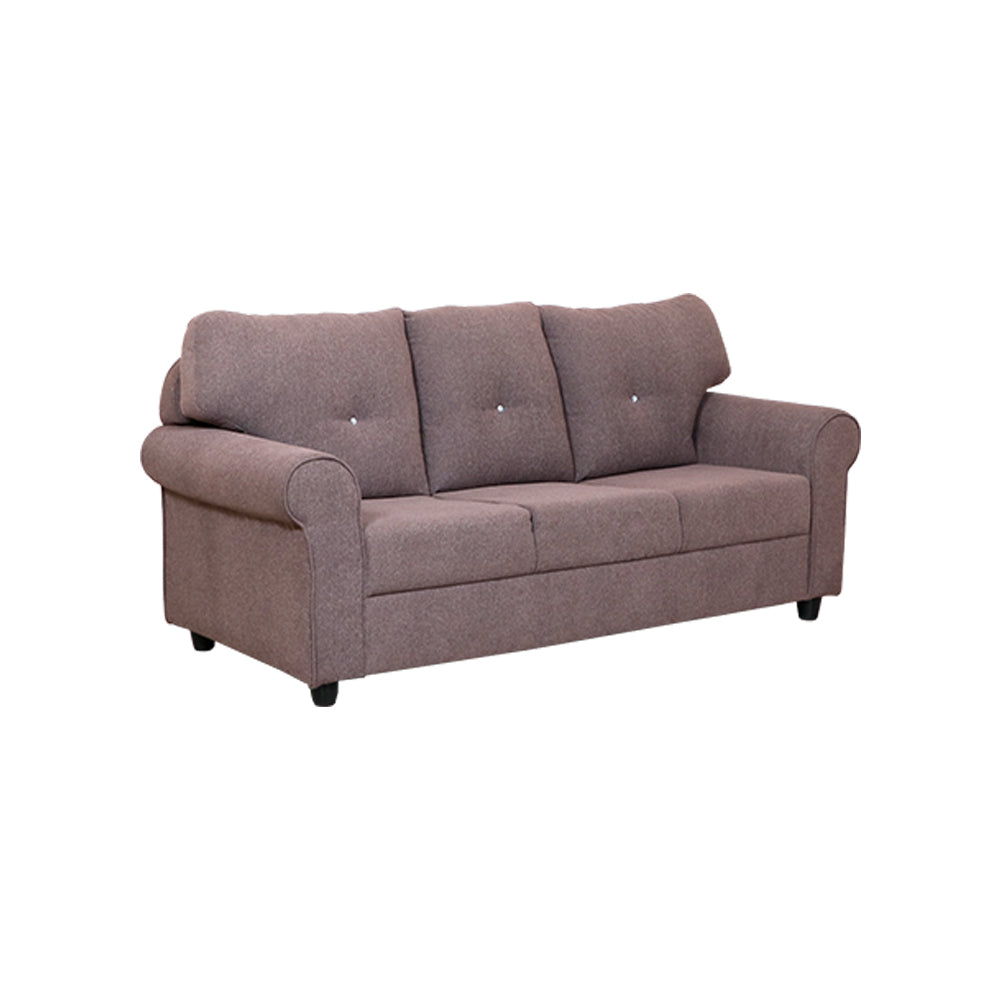 MAARK FABRIC THREE SEATER SOFA LINGA BROWN COLOUR