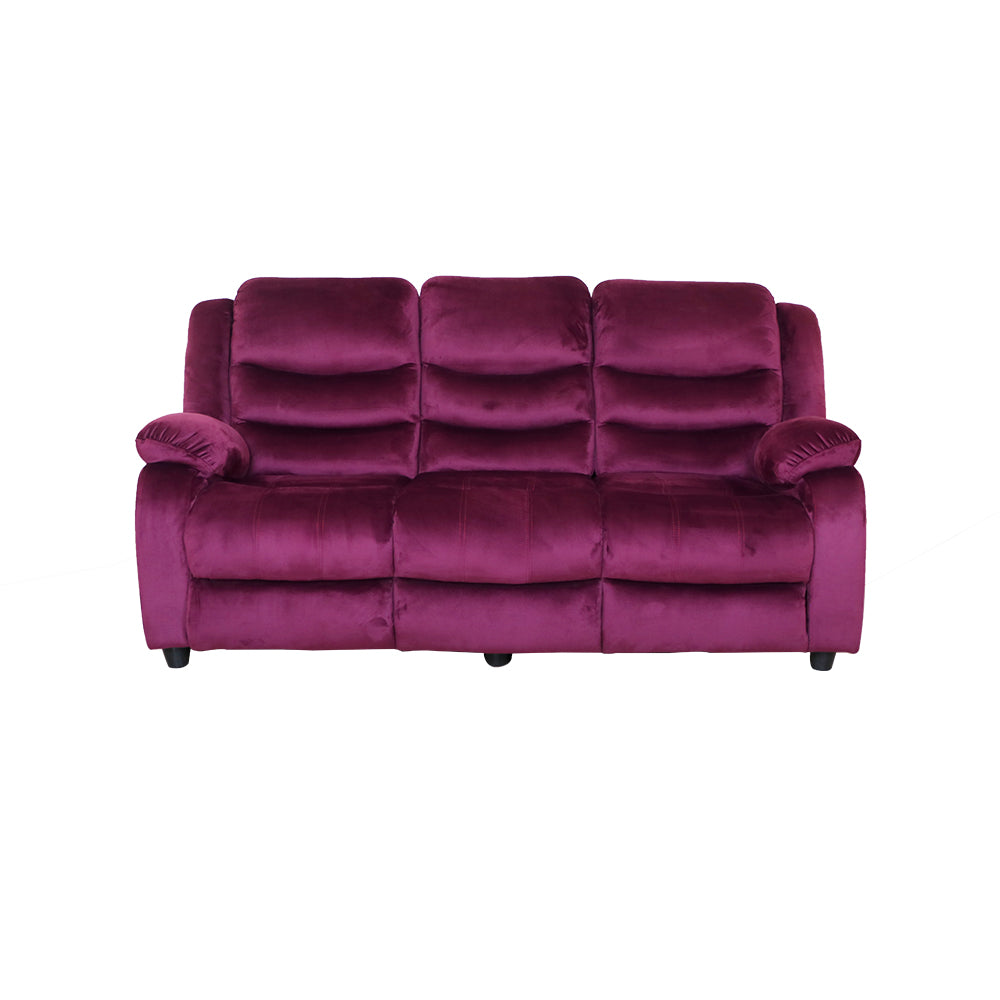 MAARK FABRIC THREE SEATER SOFA MAGILCHI RED COLOUR