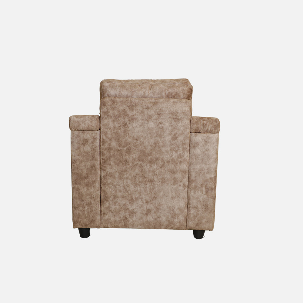 MAARK FABRIC SINGLE SEATER SOFA PLATINA HALF WHITE COLOUR